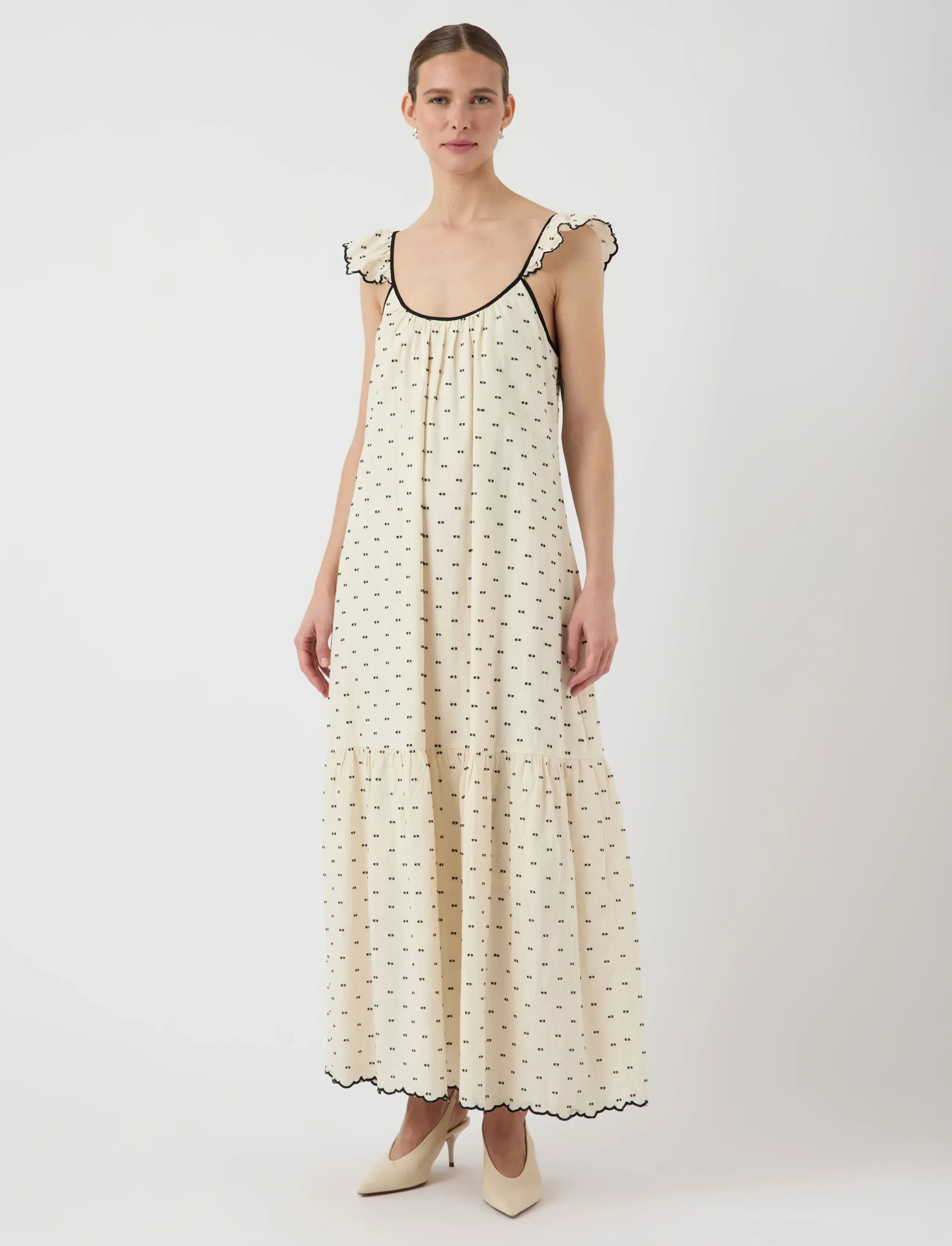 YAS - YASDOBBY SL ANKLE DRESS - sommarklänningar - gardenia - 4