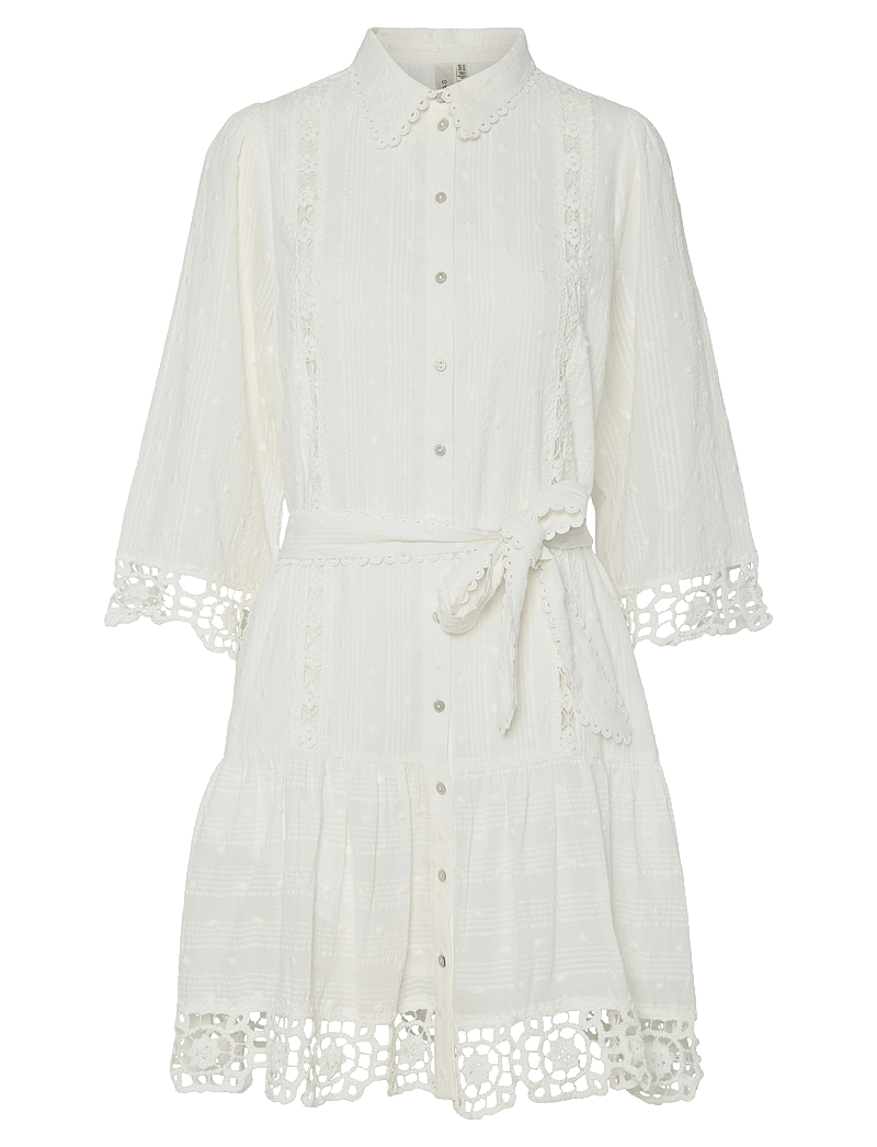 YAS - YASTHIA 3/4 SHIRT DRESS S. - konfirmation - star white - 0