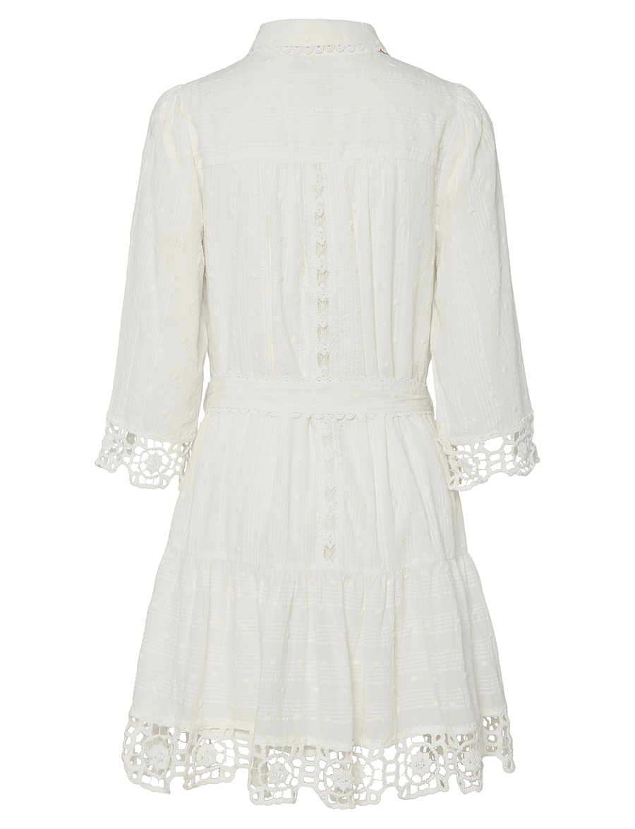 YAS - YASTHIA 3/4 SHIRT DRESS S. - star white - 1