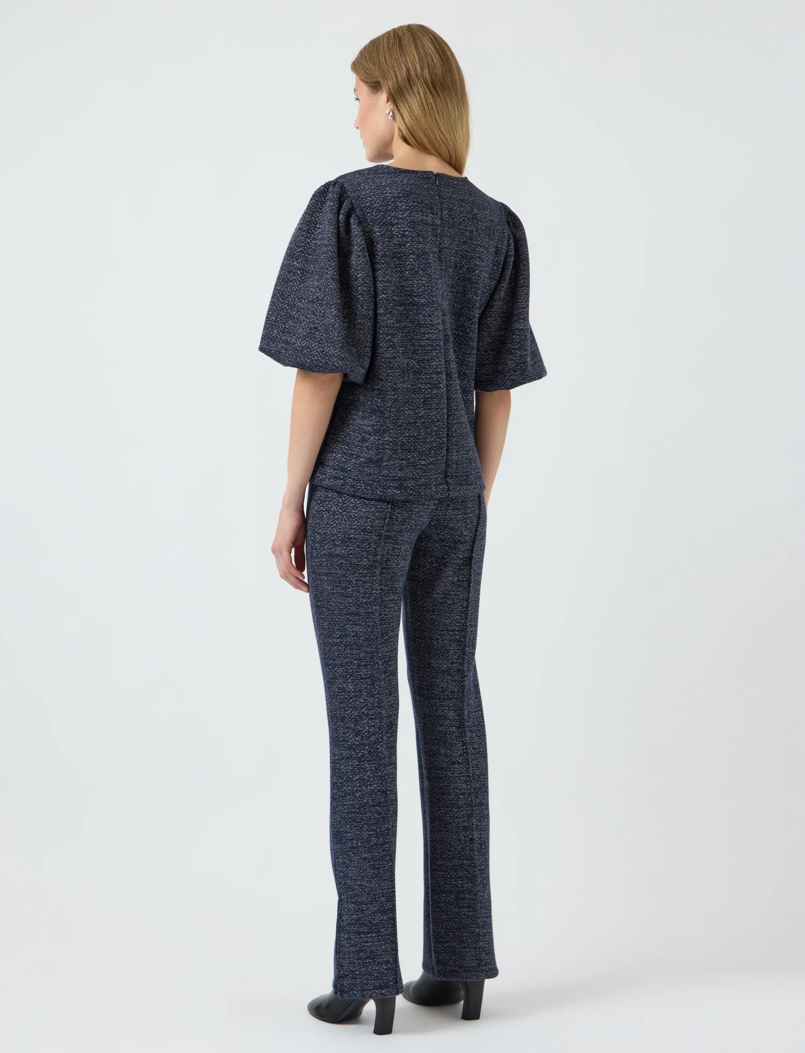 YAS - YASCASA 2/4 GLITTER TOP - EX - t-shirts - navy blazer - 3