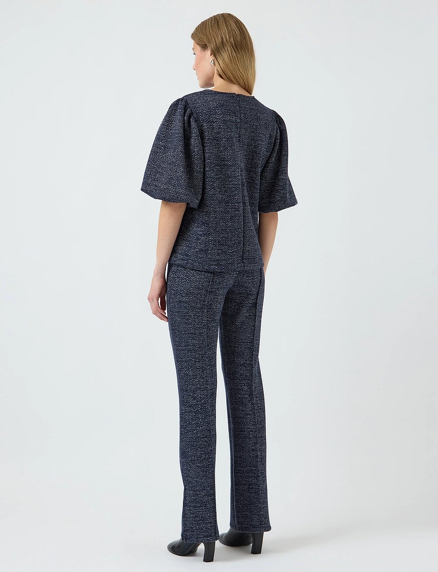 YAS - YASCASA 2/4 GLITTER TOP - EX - t-shirts - navy blazer - 3