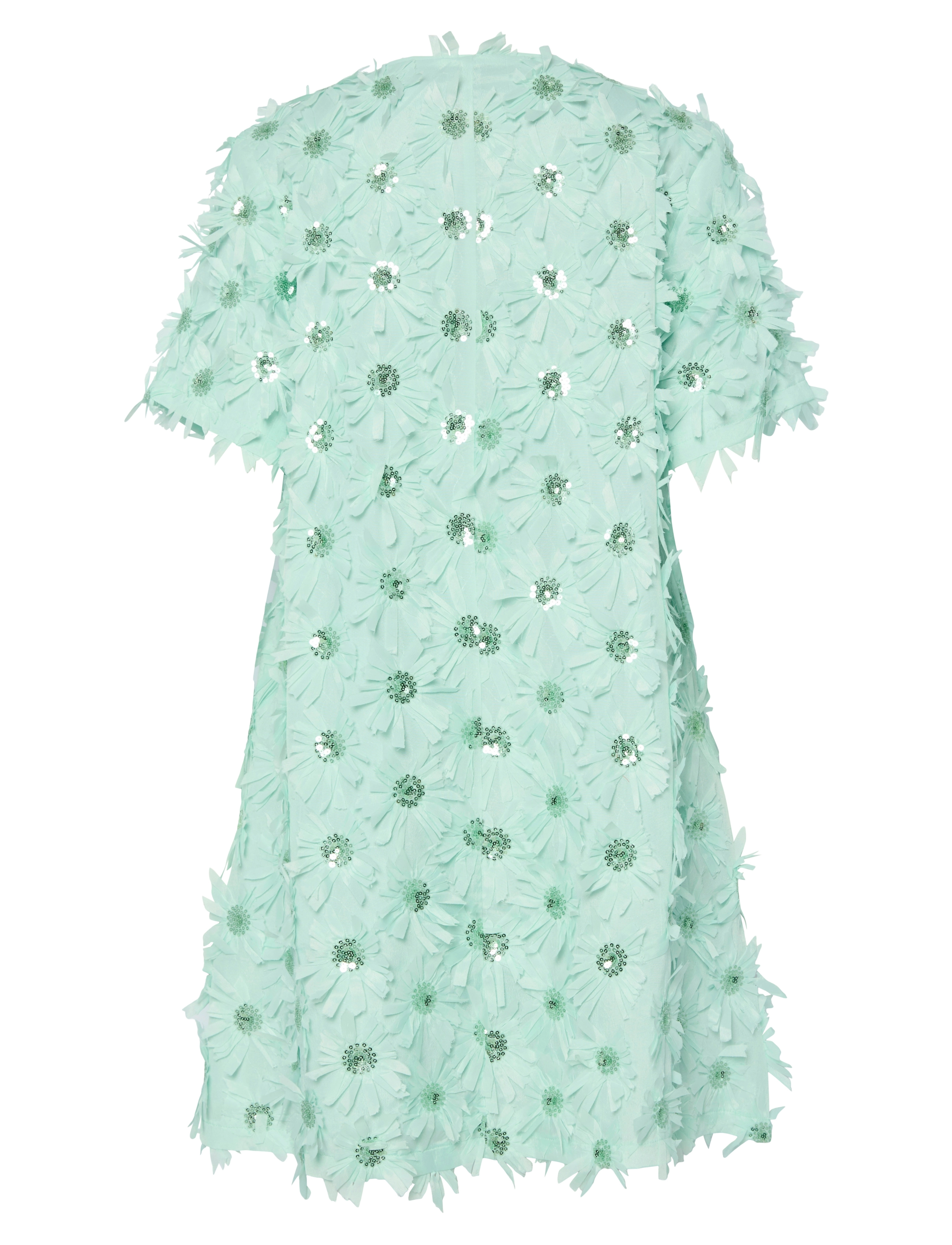 YAS - YASABELONE SS V-NECK DRESS - D2D - festklänningar - mist green - 2