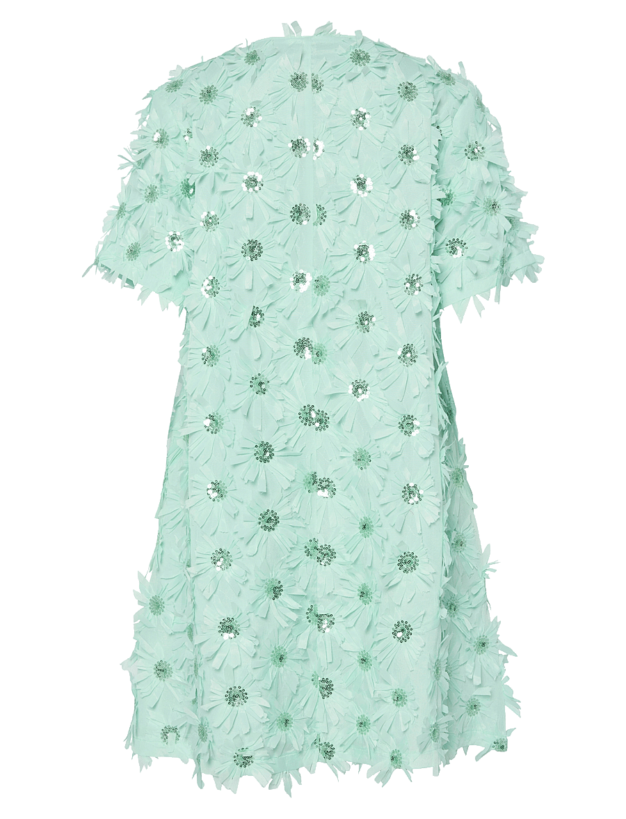 YAS - YASABELONE SS V-NECK DRESS - D2D - festkjoler - mist green - 2