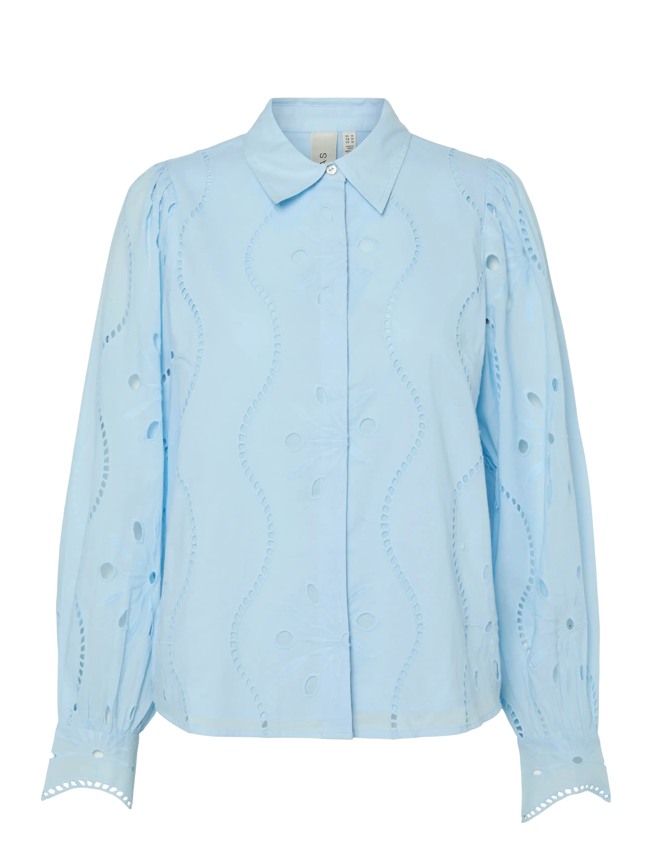 YAS cera Ls Shirt S., 34, Shirts, Blau - Long-sleeved, Frauen