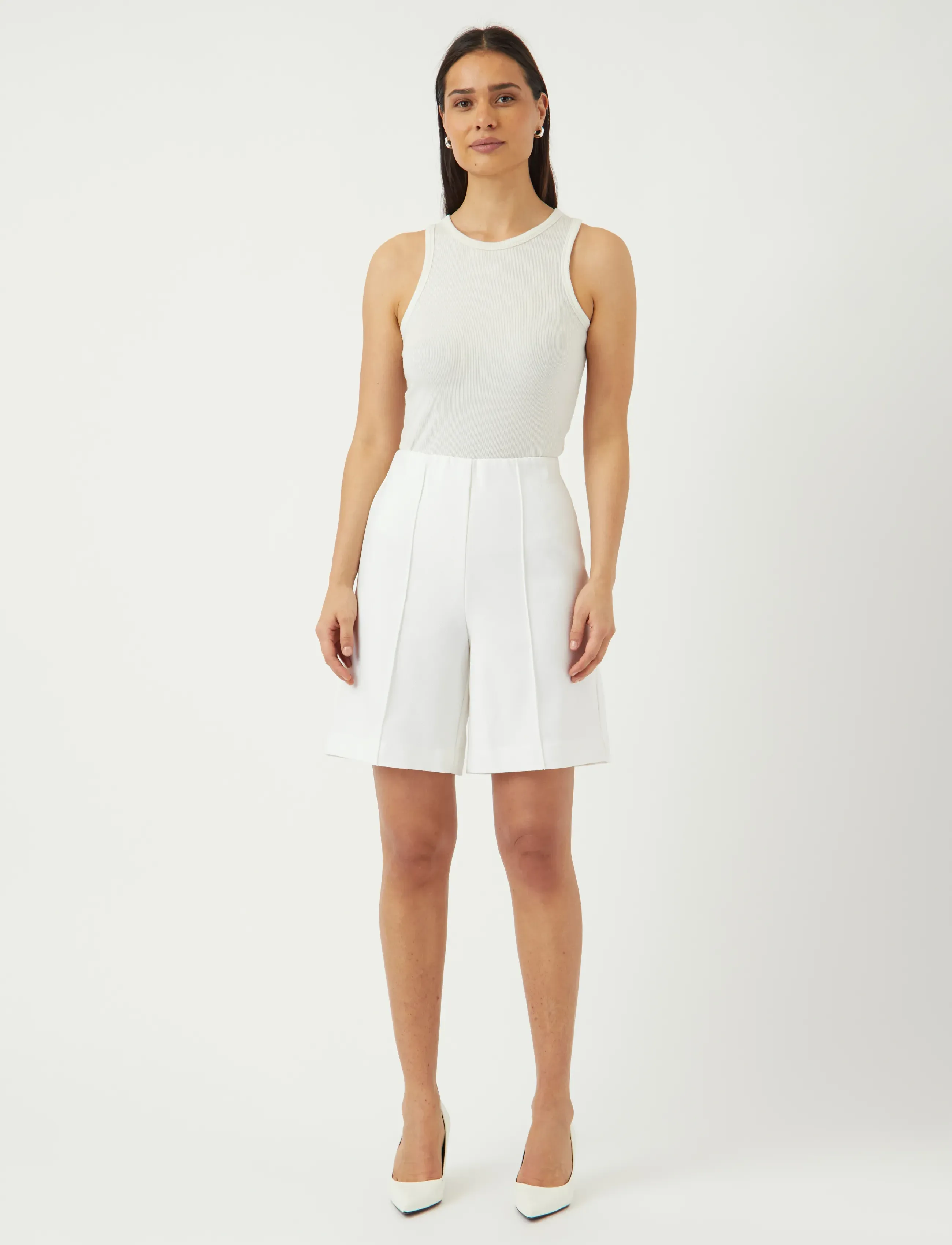 YAS - YASILEA HW SHORTS - chino-shorts - star white - 4