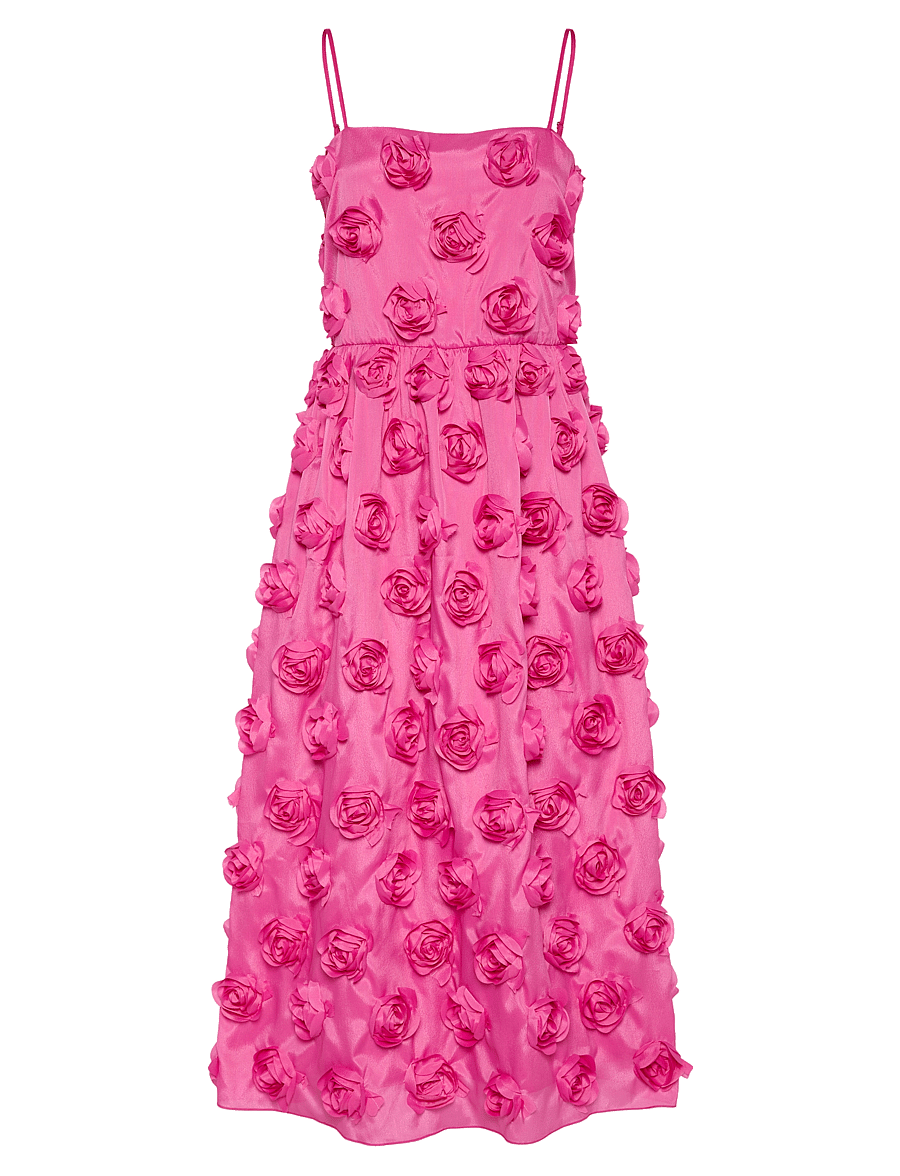yas midi dress YAS - Textured V-Neck Midi Dress - Women - Polyester