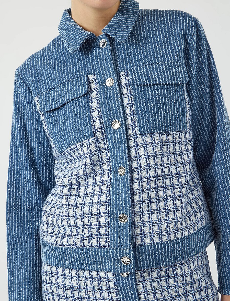 YAS - YASBERU LS JACKET - frühlingsjacken - dark blue denim - 5
