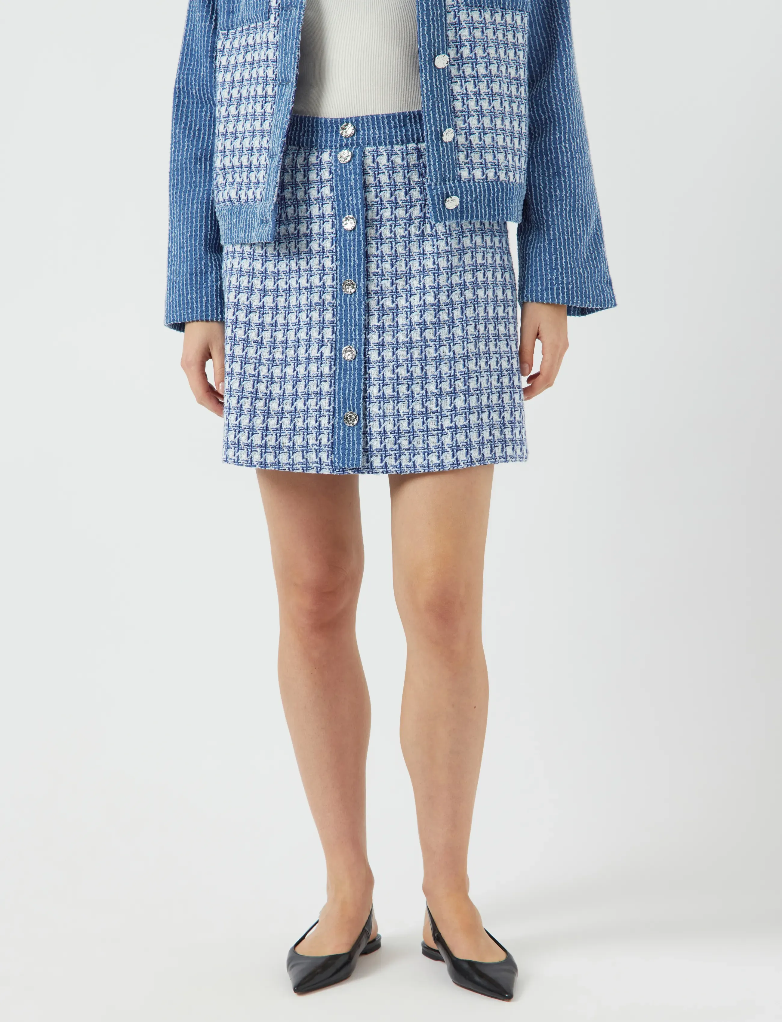 YAS Yasberu Hmw Skirt, 34, Blue, Nederdele > Korte Nederdele, Dame