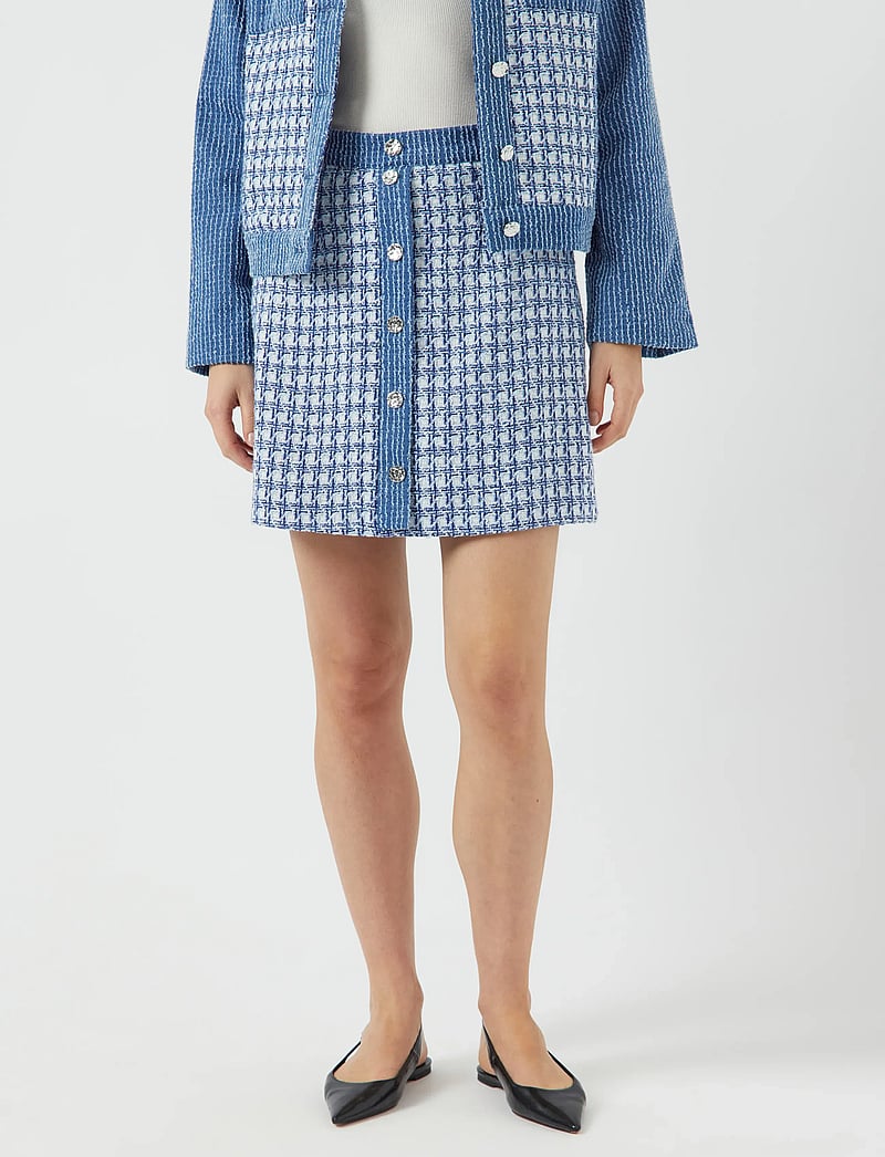 YAS - YASBERU HMW SKIRT - strickröcke - dark blue denim - 0