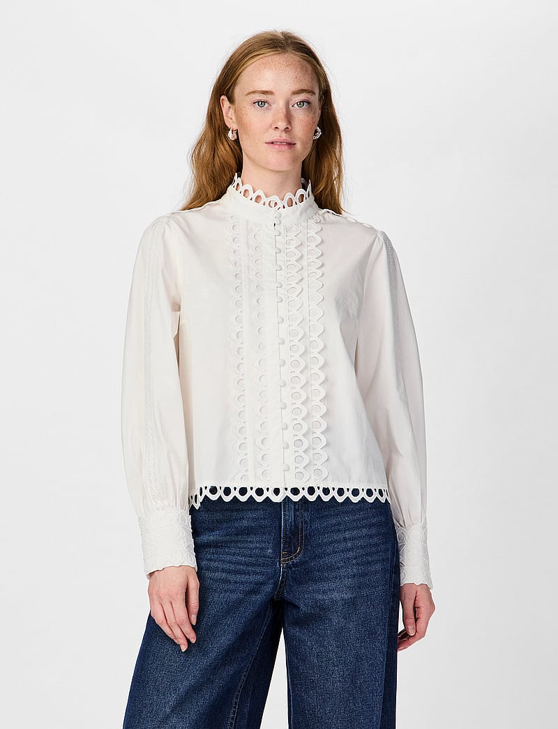 YAS - YASJANE LS SHIRT S. - krekli ar garām piedurknēm - star white - 0