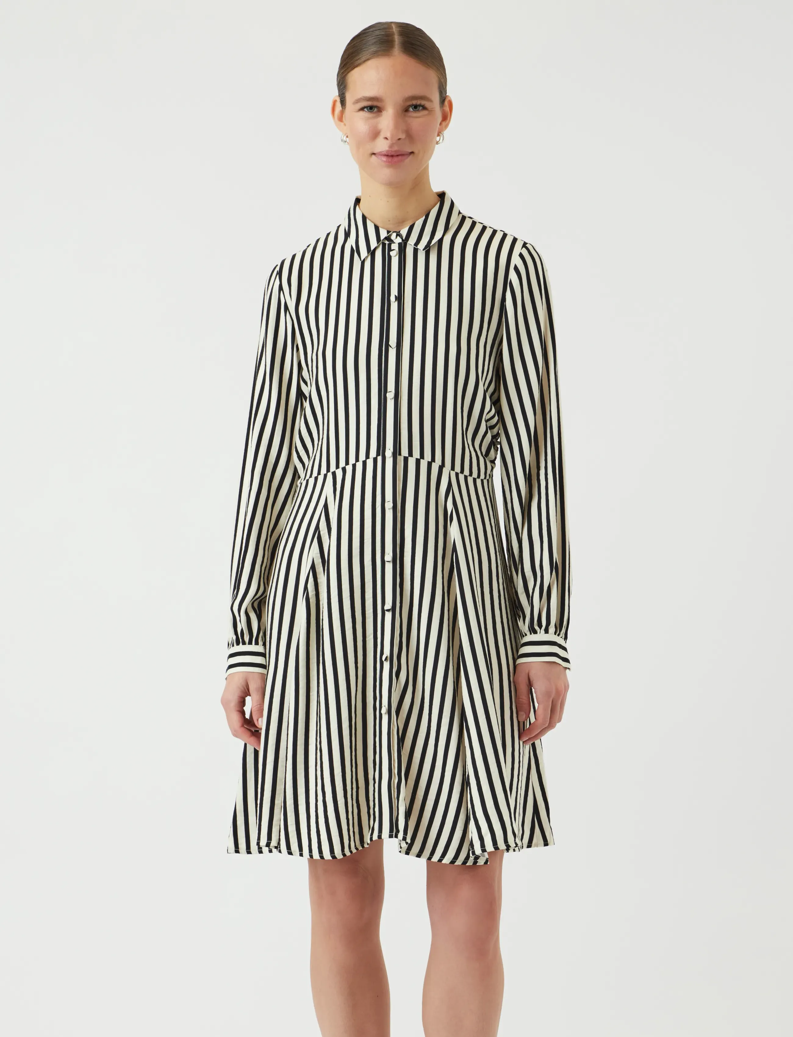 YAS kaya Ls Shirt Dress S. Noos, 34, Dresses, Beige - Short Dress, Frauen