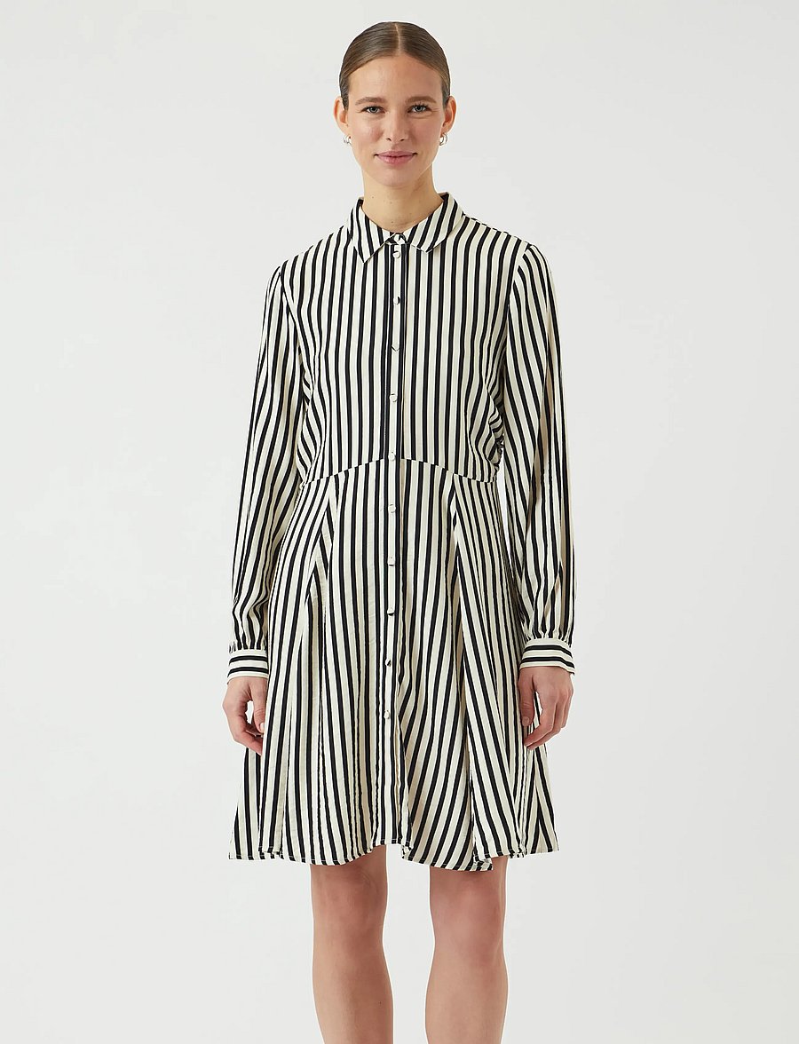 YAS - YASKAYA LS SHIRT DRESS S. NOOS - skjortekjoler - birch - 0