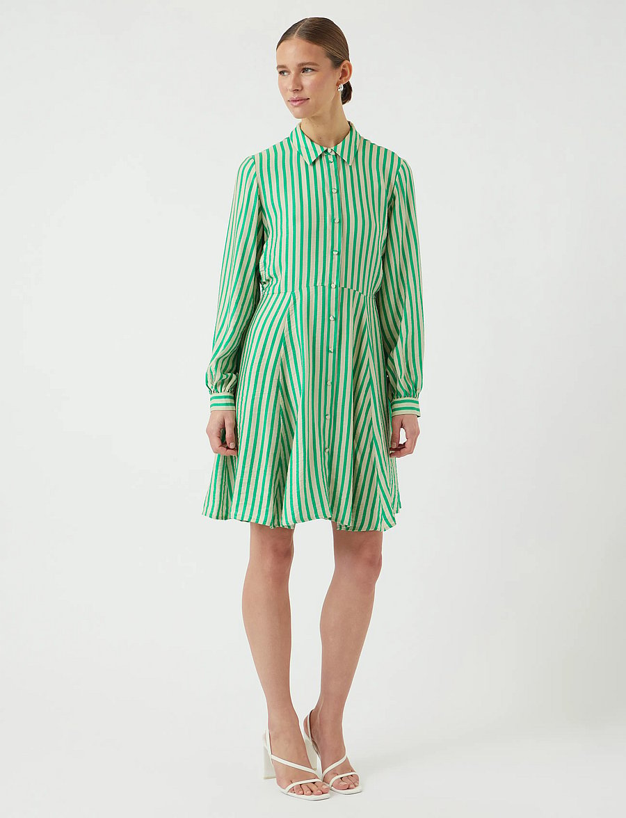 YAS - YASKAYA LS SHIRT DRESS S. NOOS - skjortekjoler - sandshell - 4