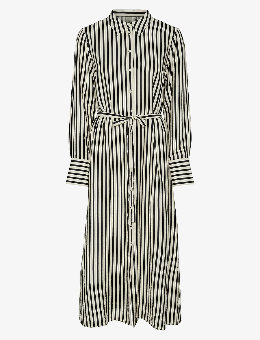 YAS - YASKAYA LS LONG SHIRT DRESS S. NOOS - sukienki koszulowe - birch - 1