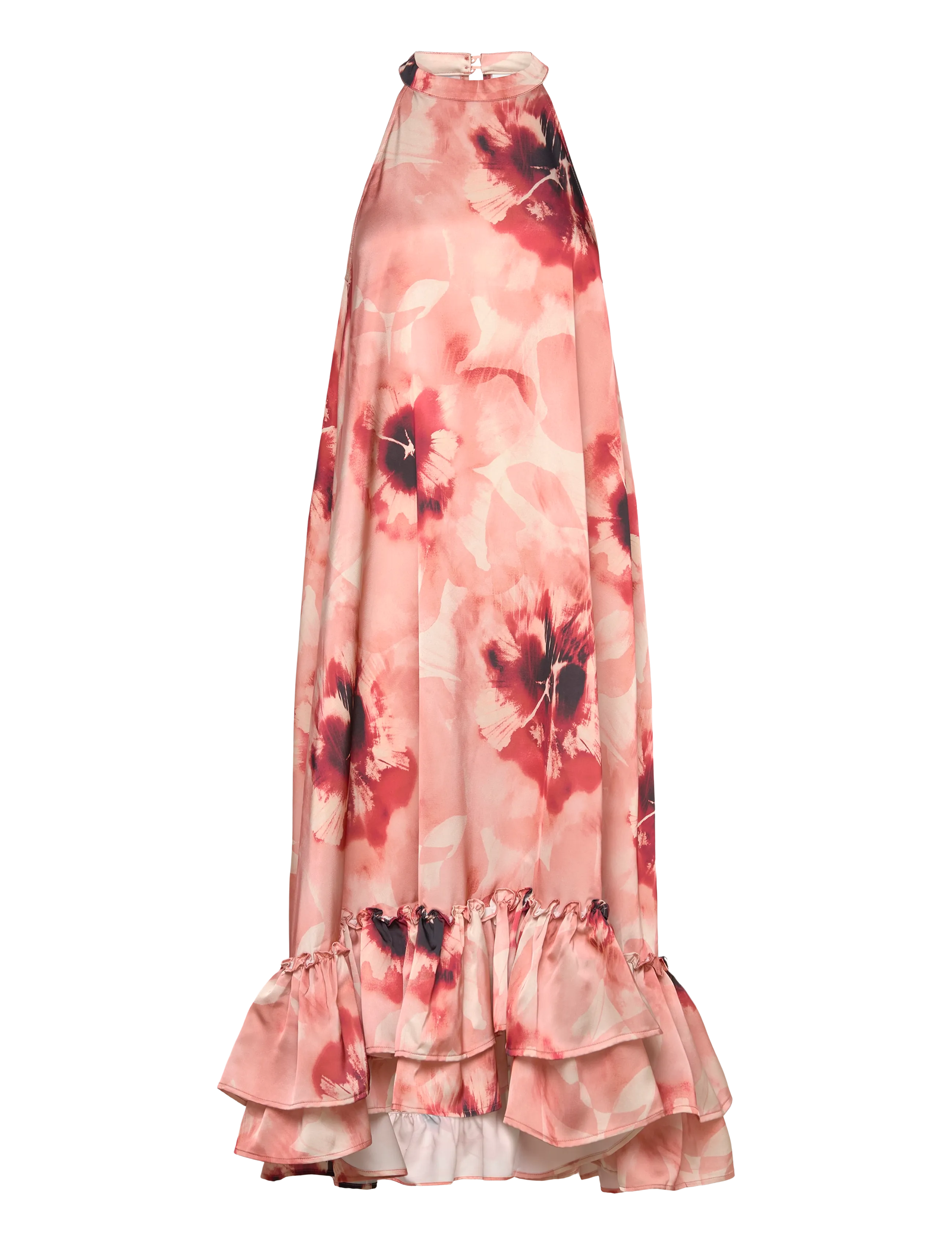 YAS Yasskyra Halterneck Long Kleid - Show Pink - 38 - Damen