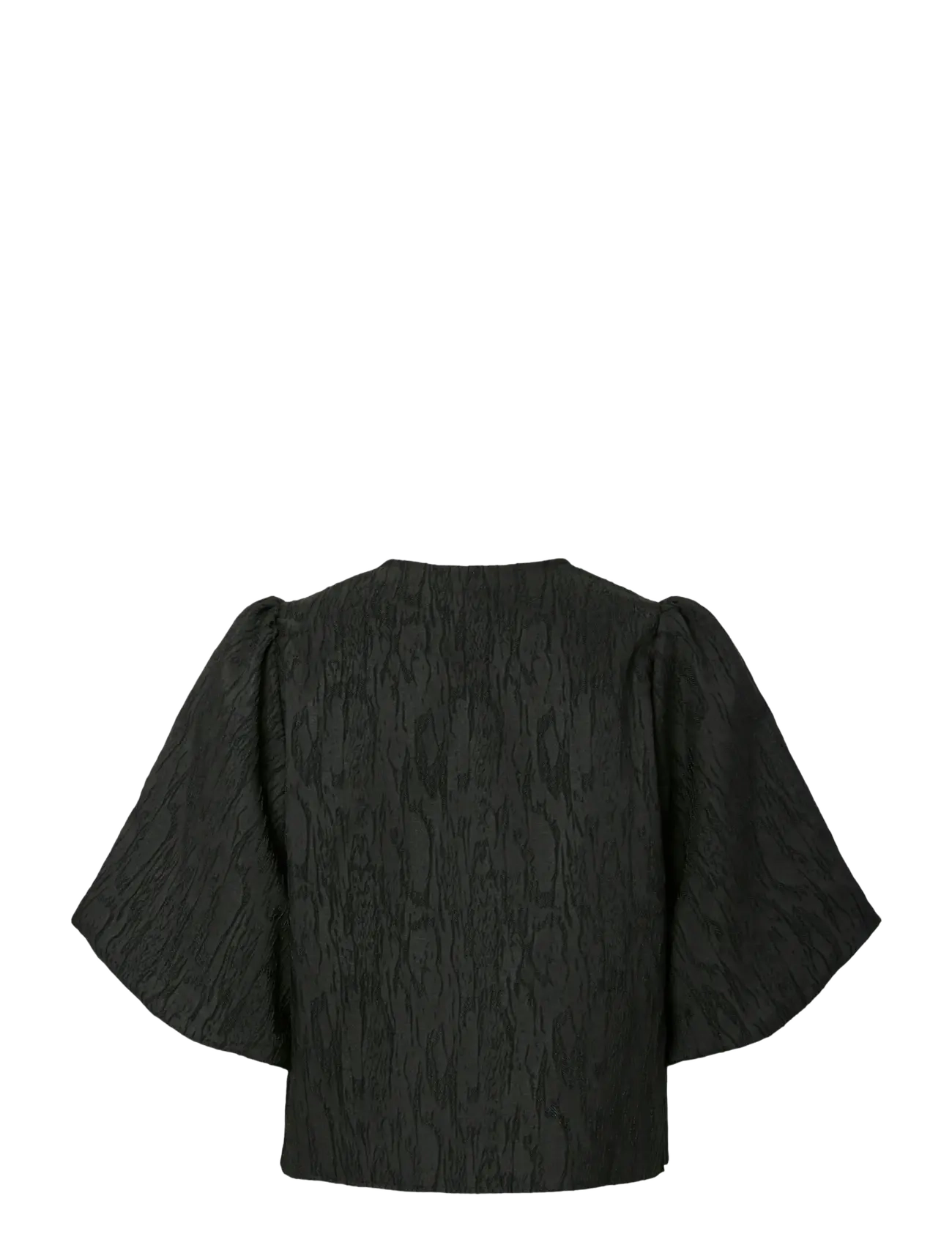 YAS - YASMINU 2/4 SHORT TOP S. NOOS - kurzärmelige blusen - black - 2