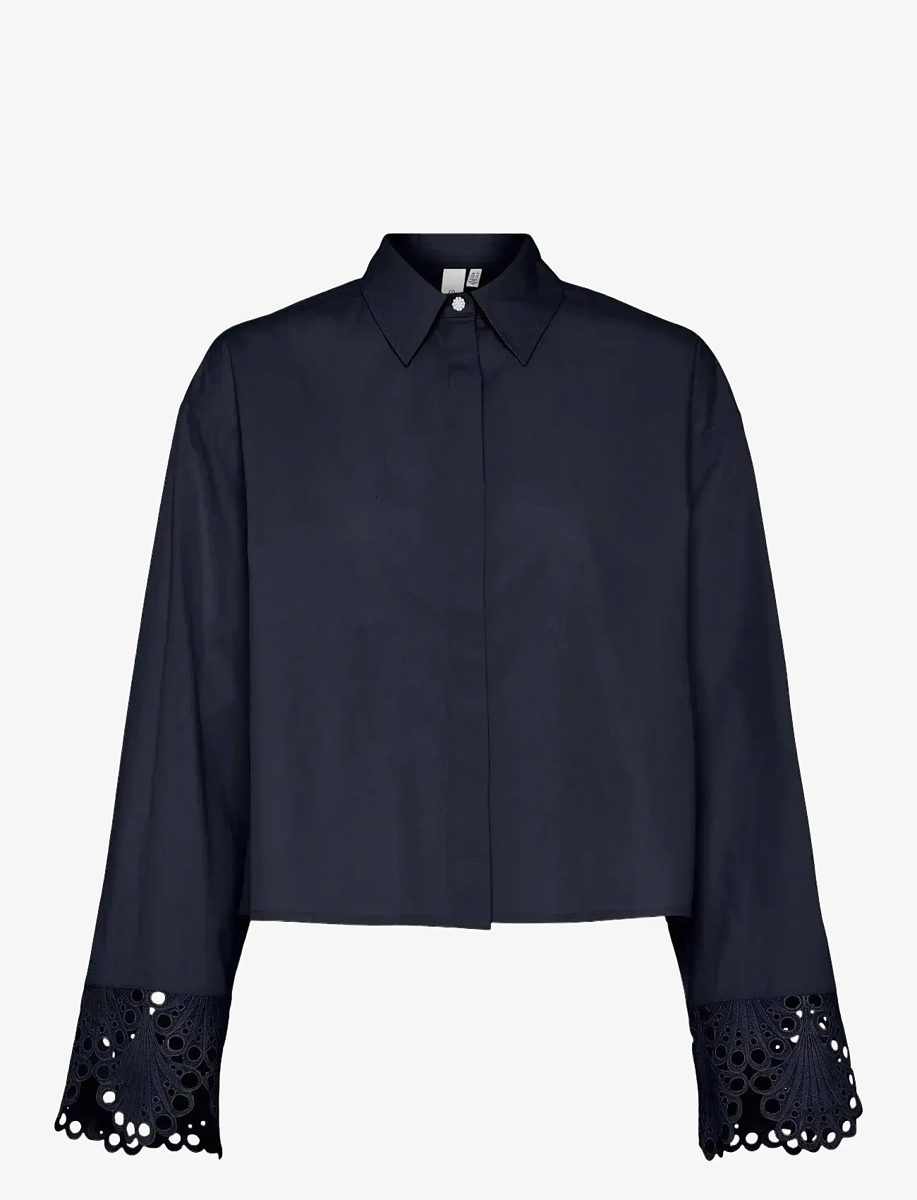 YAS - YASTRINITY LS SHORT SHIRT S. - pitkähihaiset kauluspaidat - navy blazer - 0