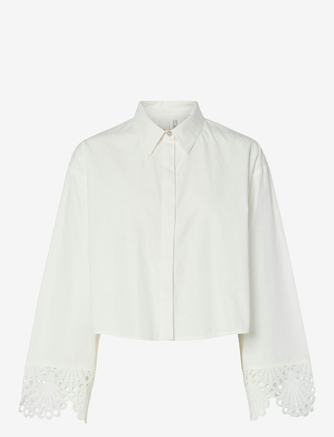 YAS - YASTRINITY LS SHORT SHIRT S. - langärmlige hemden - star white - 1