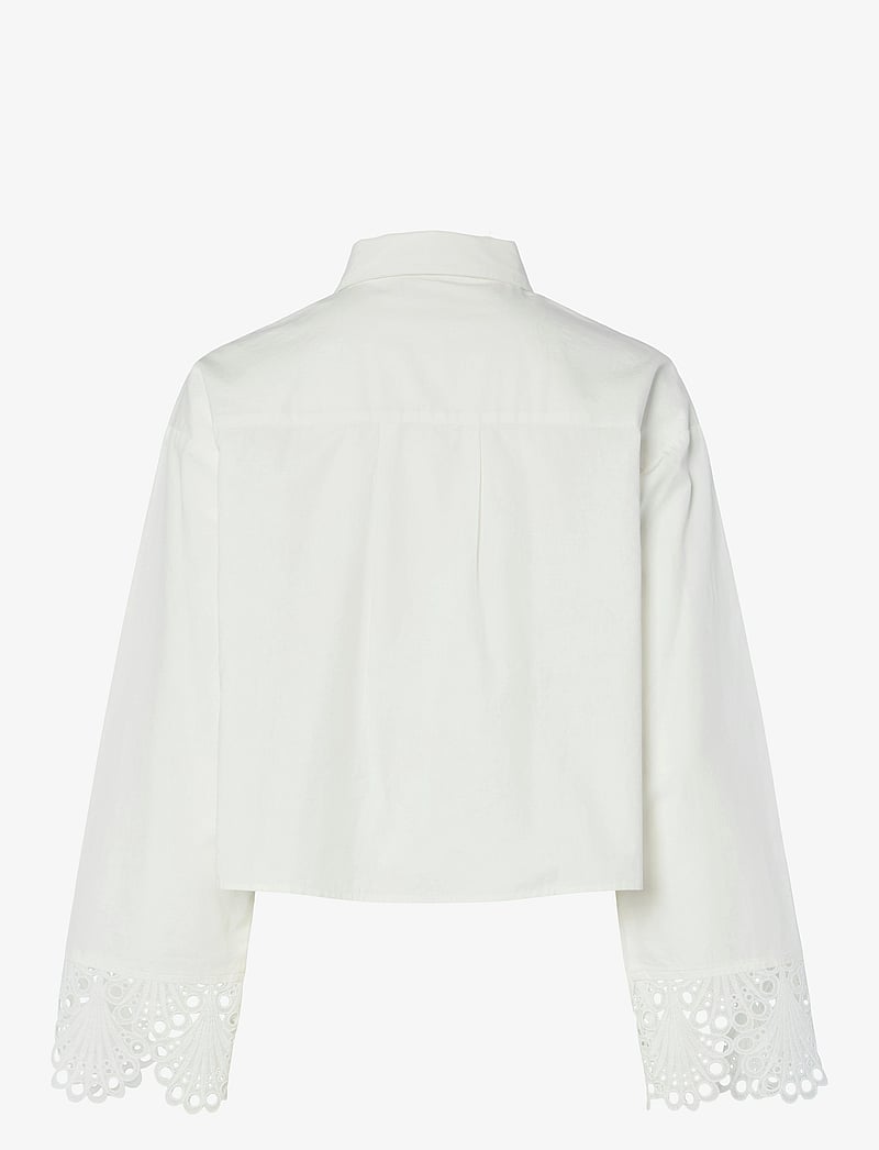 YAS - YASTRINITY LS SHORT SHIRT S. - langärmlige hemden - star white - 2