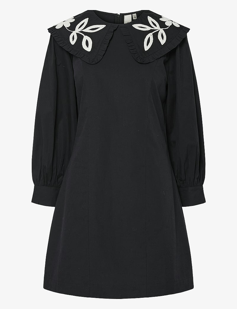 YAS - YASBOHEMA 7/8 DRESS - D2D - shirt dresses - black - 1