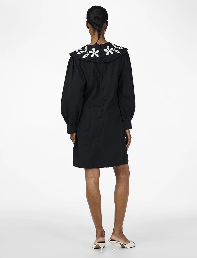 YAS - YASBOHEMA 7/8 DRESS - D2D - shirt dresses - black - 3