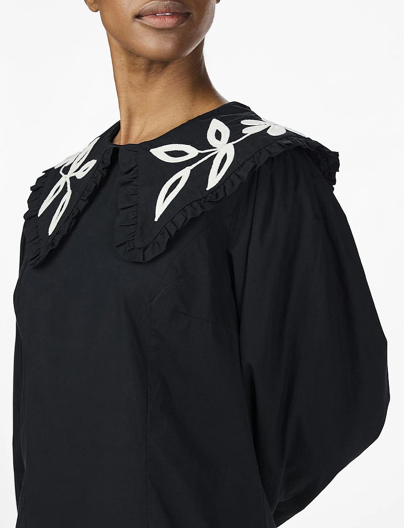 YAS - YASBOHEMA 7/8 DRESS - D2D - shirt dresses - black - 4