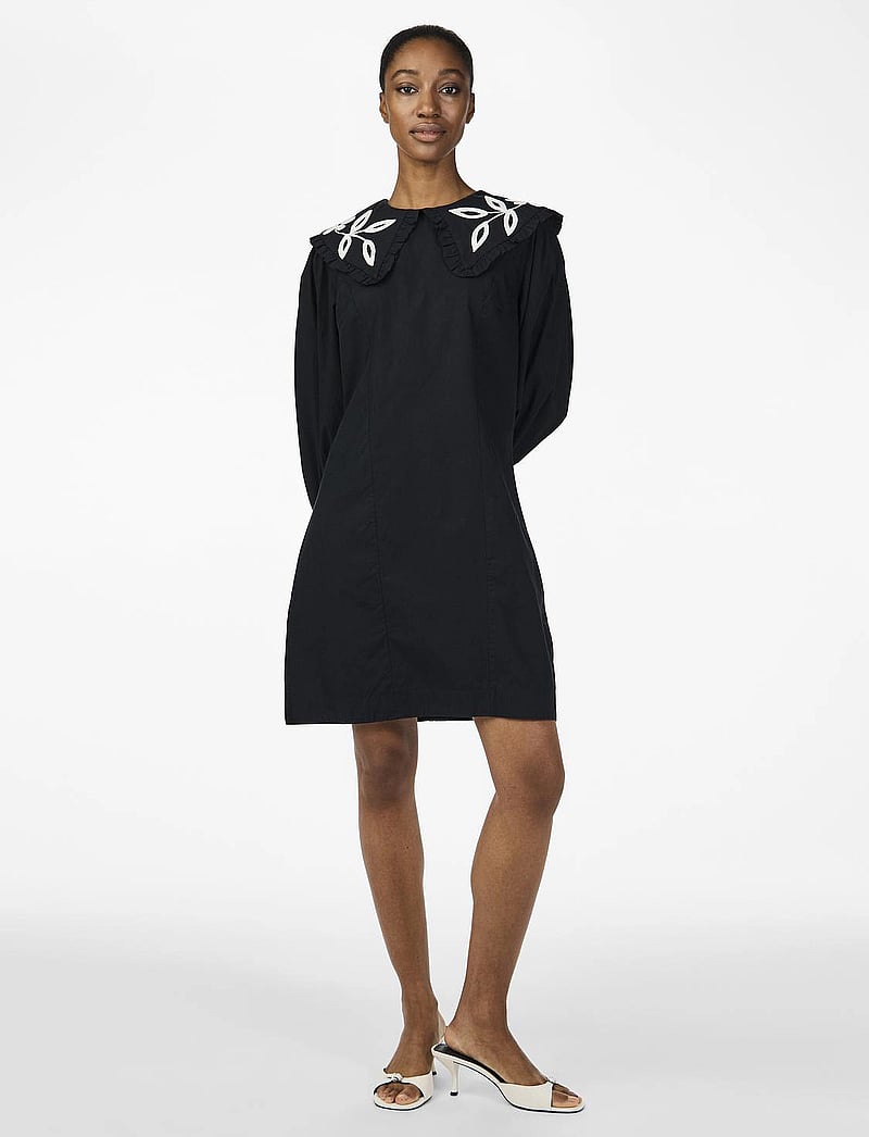YAS - YASBOHEMA 7/8 DRESS - D2D - shirt dresses - black - 5