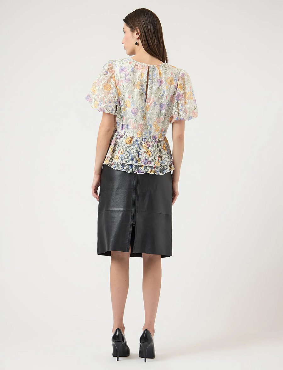 YAS - YASLEANNA SS TOP S. - SHOW - kurzärmelige blusen - star white - 3