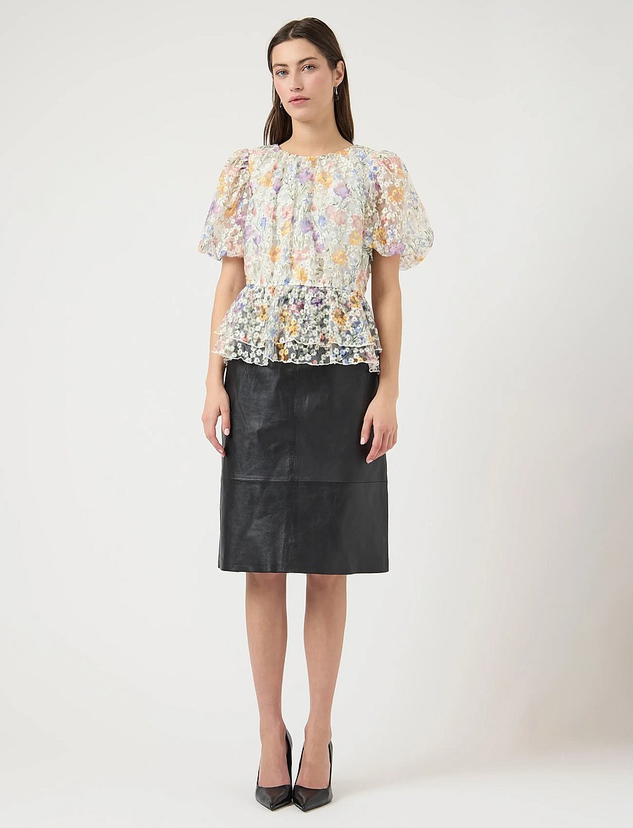 YAS - YASLEANNA SS TOP S. - SHOW - kurzärmelige blusen - star white - 4