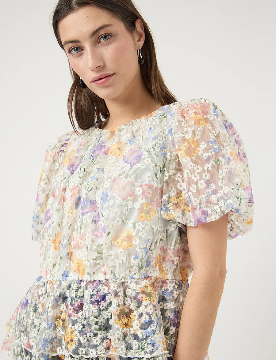 YAS - YASLEANNA SS TOP S. - SHOW - kurzärmelige blusen - star white - 5