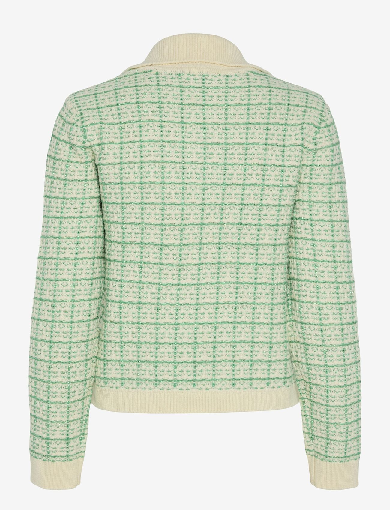YAS - YASLIVIANA LS KNIT ZIP PULLOVER - peysur - bright green - 2