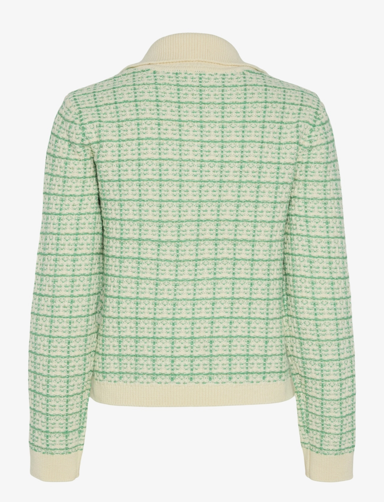 YAS - YASLIVIANA LS KNIT ZIP PULLOVER - stickade tröjor - bright green - 2