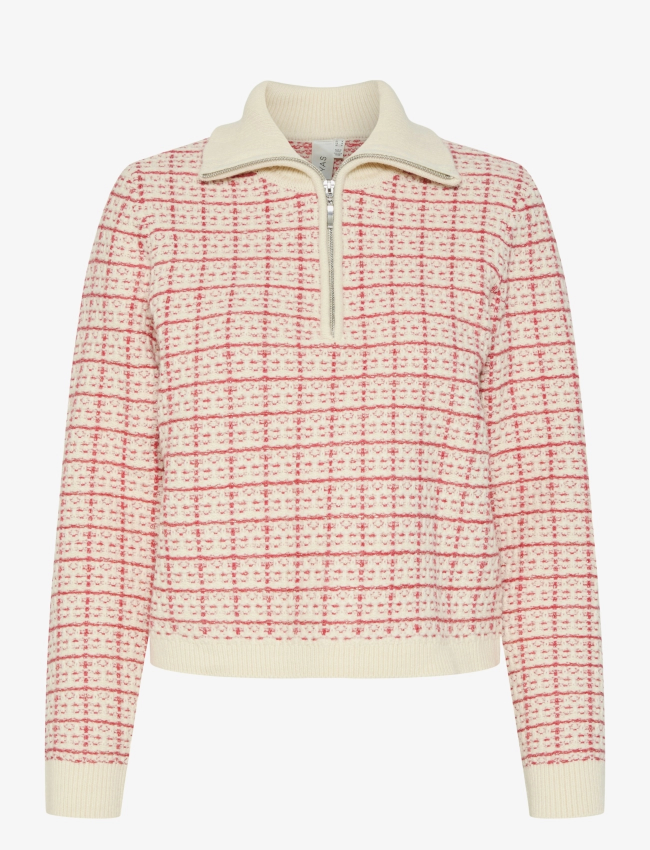 YAS Yasliviana Ls Knit Zip Pullover Pink - XS - Damen