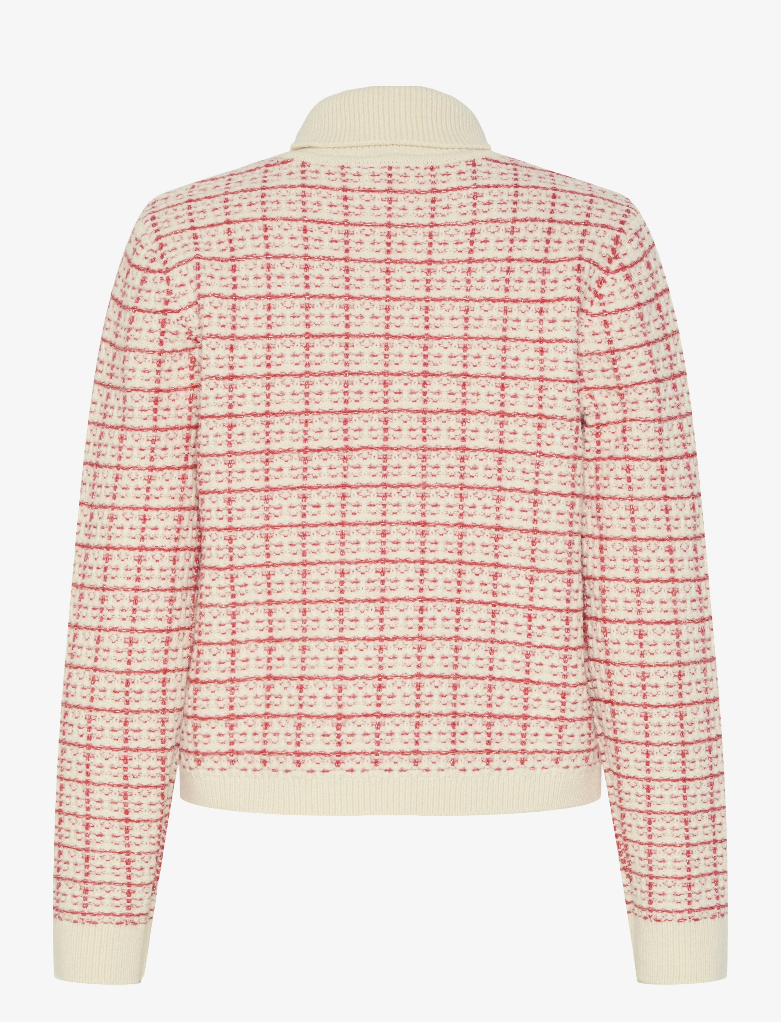 YAS - YASLIVIANA LS KNIT ZIP PULLOVER - stickade tröjor - hibiscus - 2