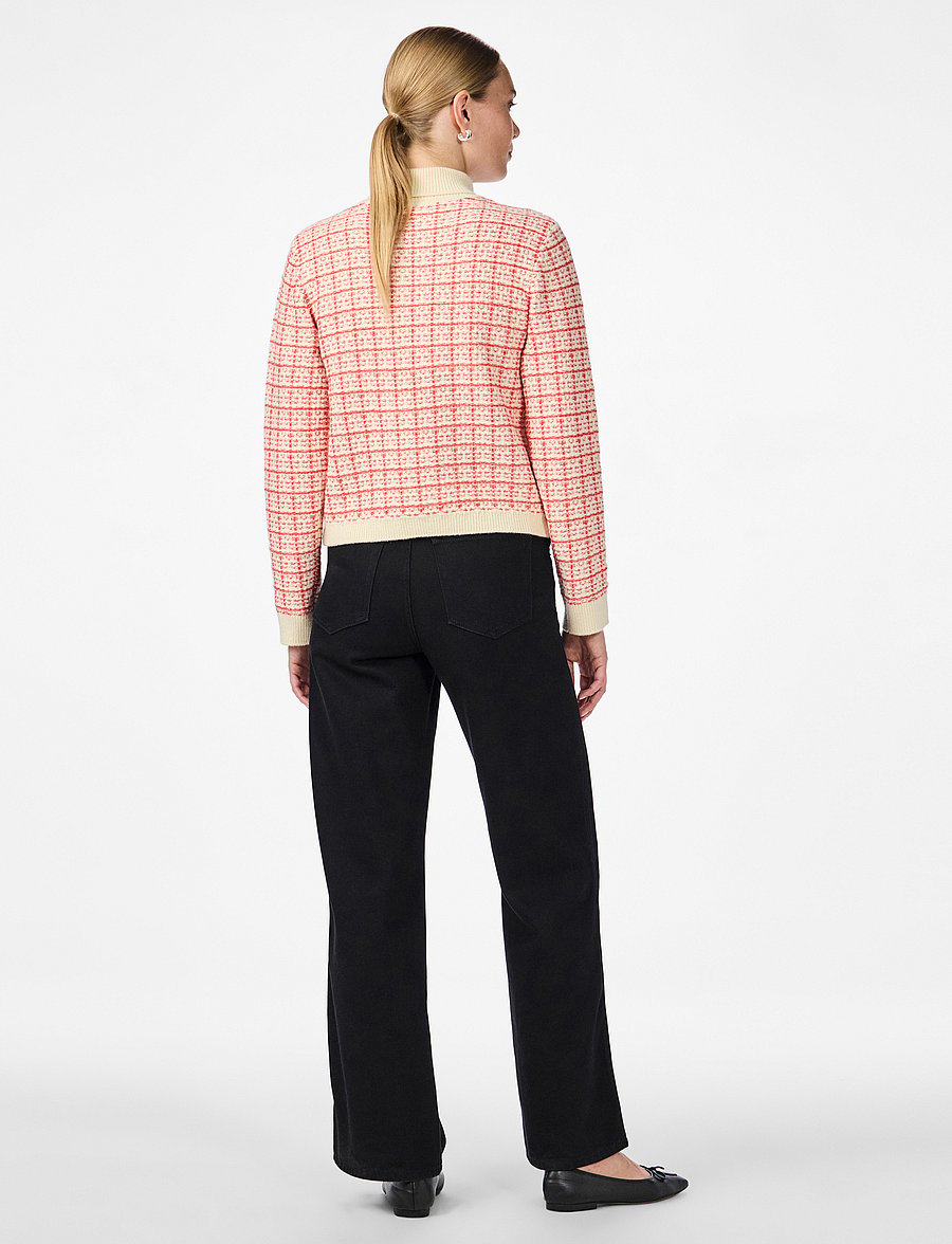 YAS - YASLIVIANA LS KNIT ZIP PULLOVER - pullover - hibiscus - 3