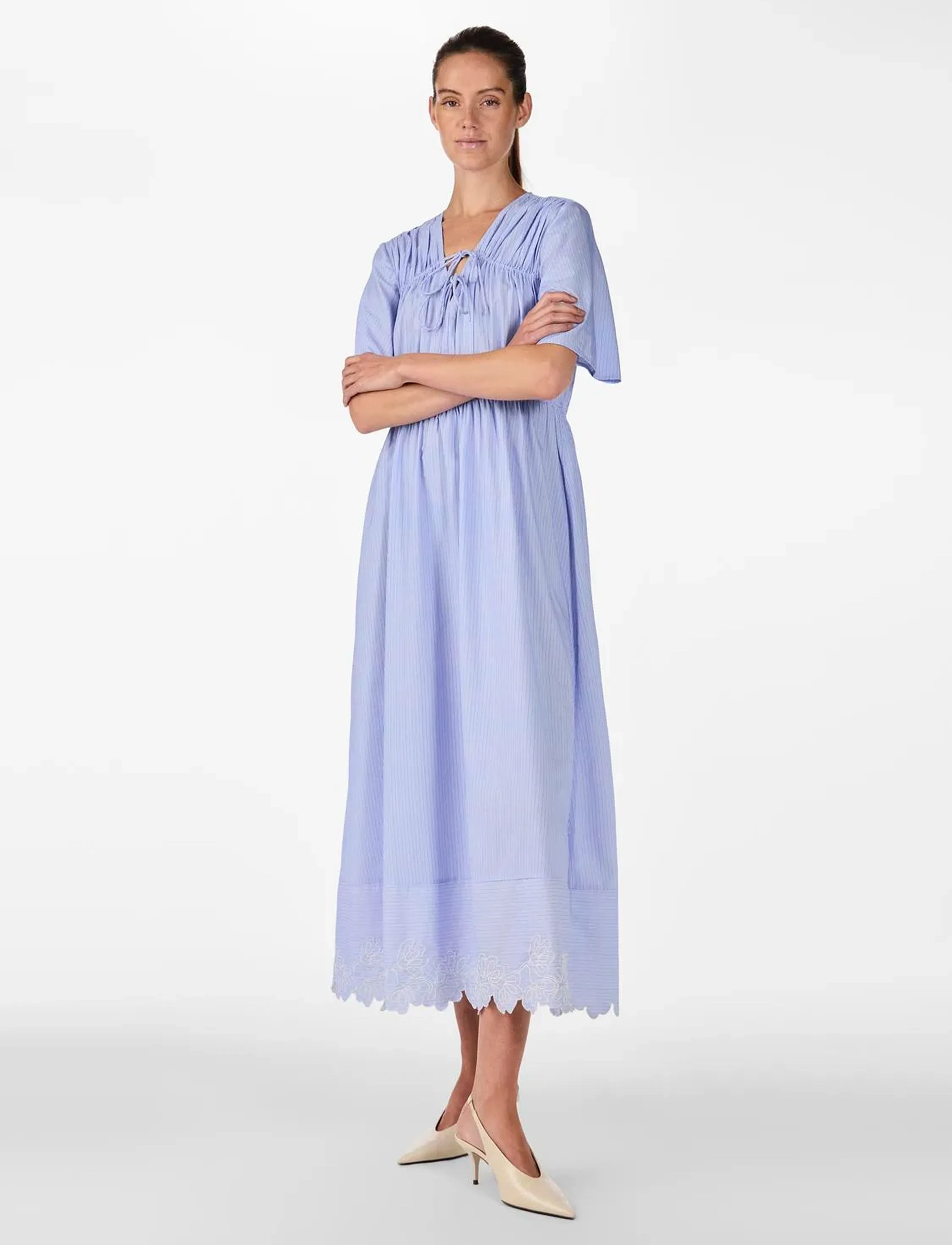 YAS - YASPAMA 2/4 LONG DRESS S. - sommerkjoler - palace blue - 5