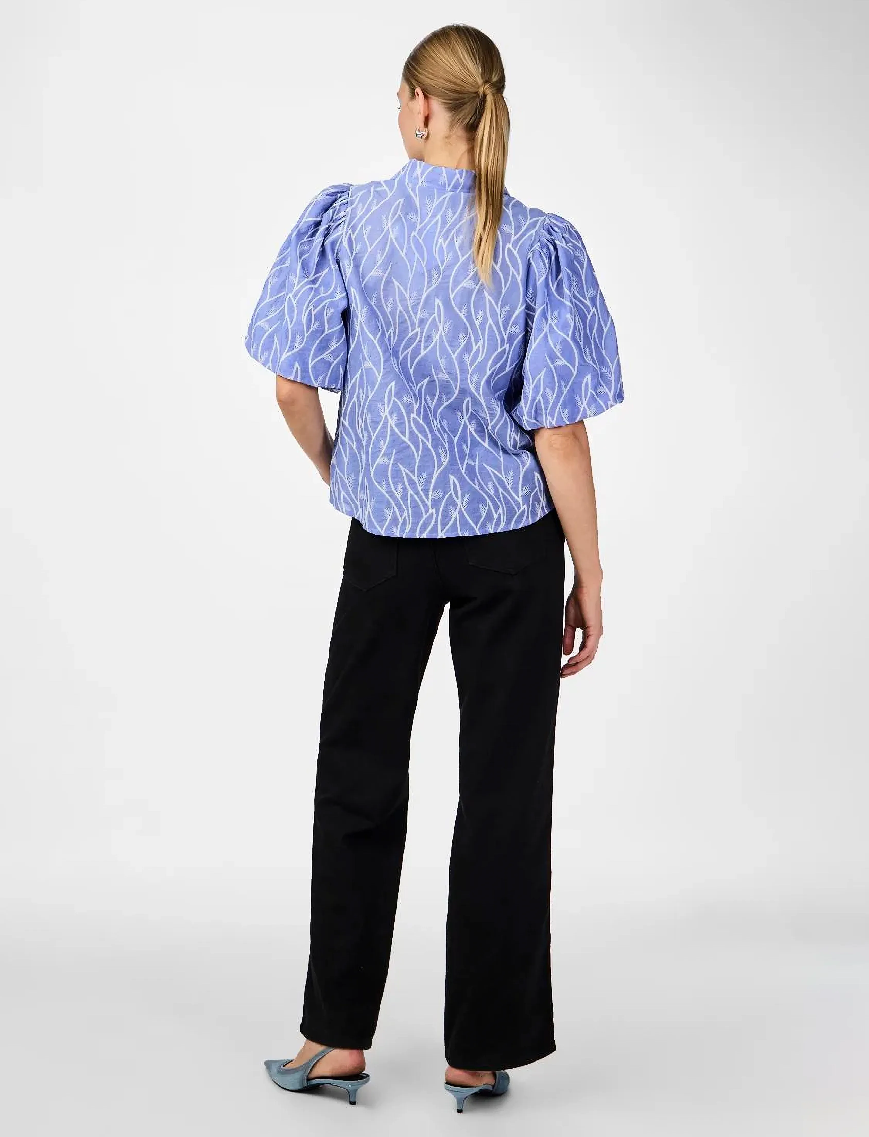 YAS - YASMILIA 2/4 SHIRT - D2D - kortærmede skjorter - blue heron - 3