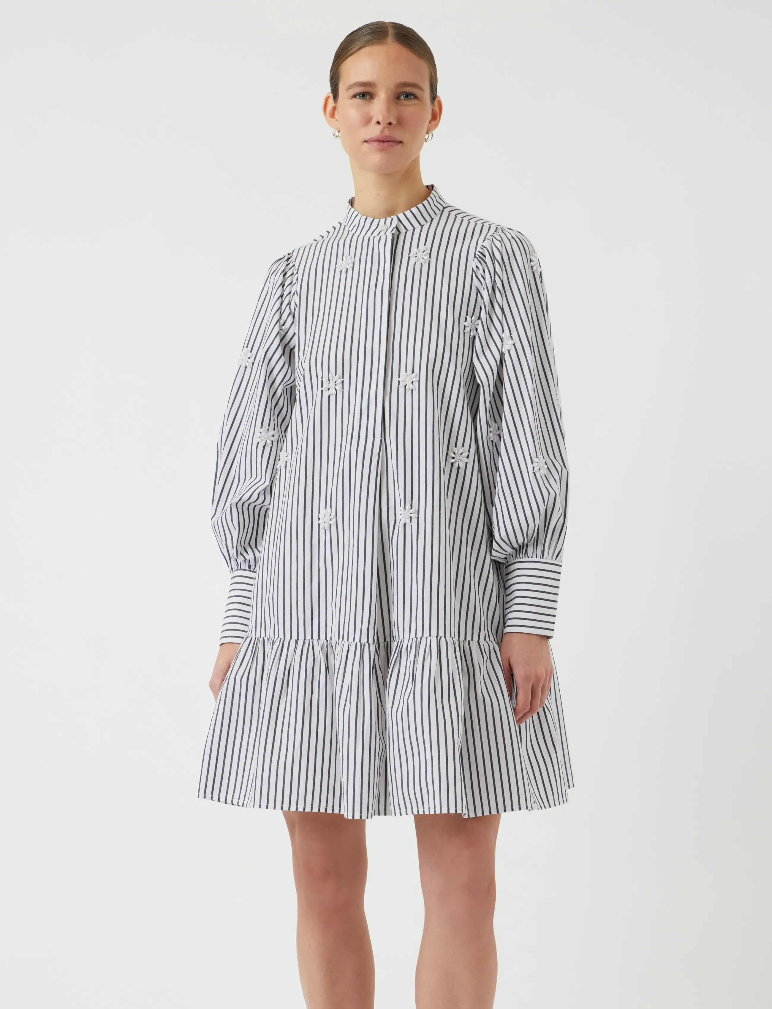 YAS Yasemura Ls Dress S., 38, White, Kjoler > Skjortekjoler, Dame