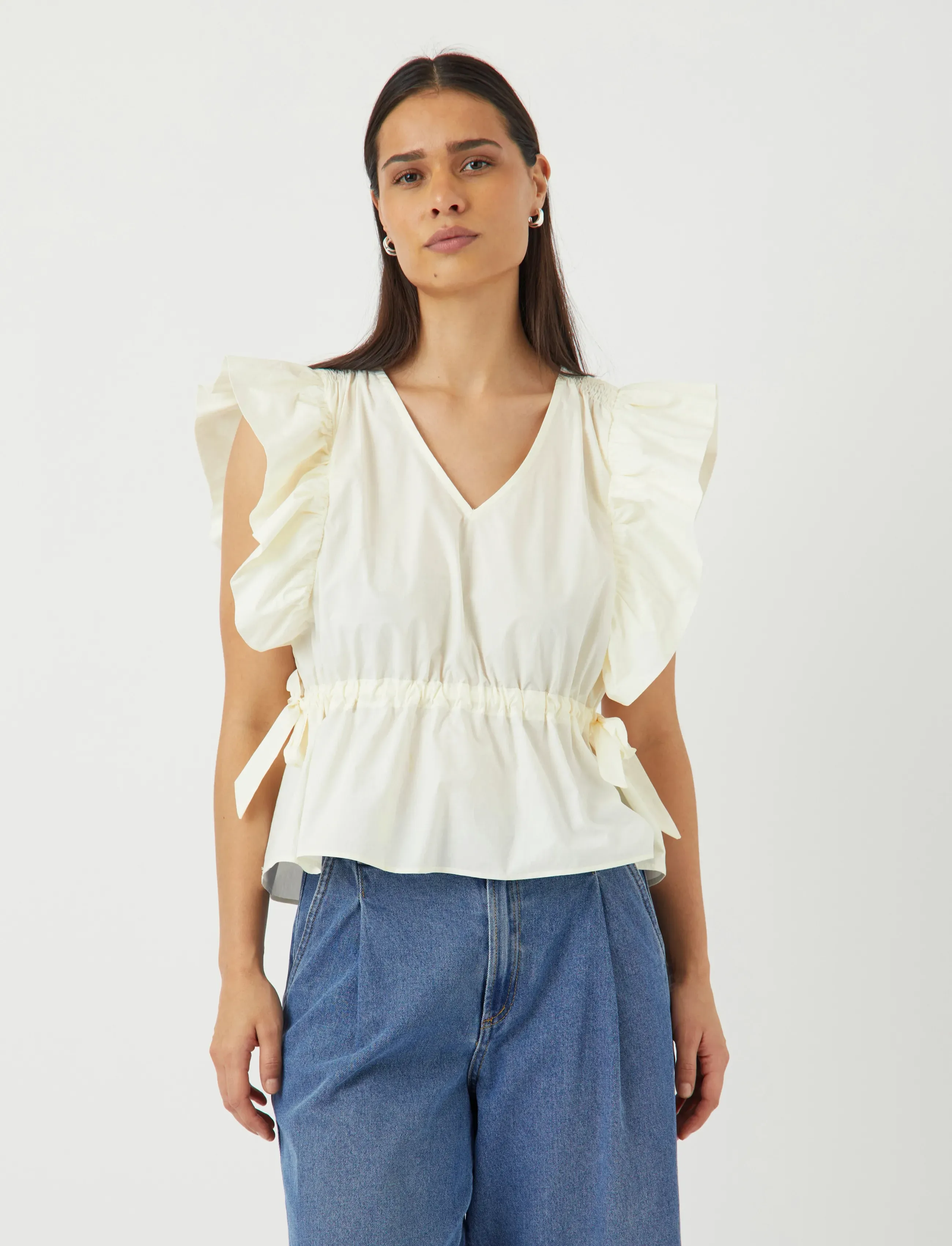 YAS Yasulea Sl Top, 42, White, Bluser > Uden Ærmer, Dame