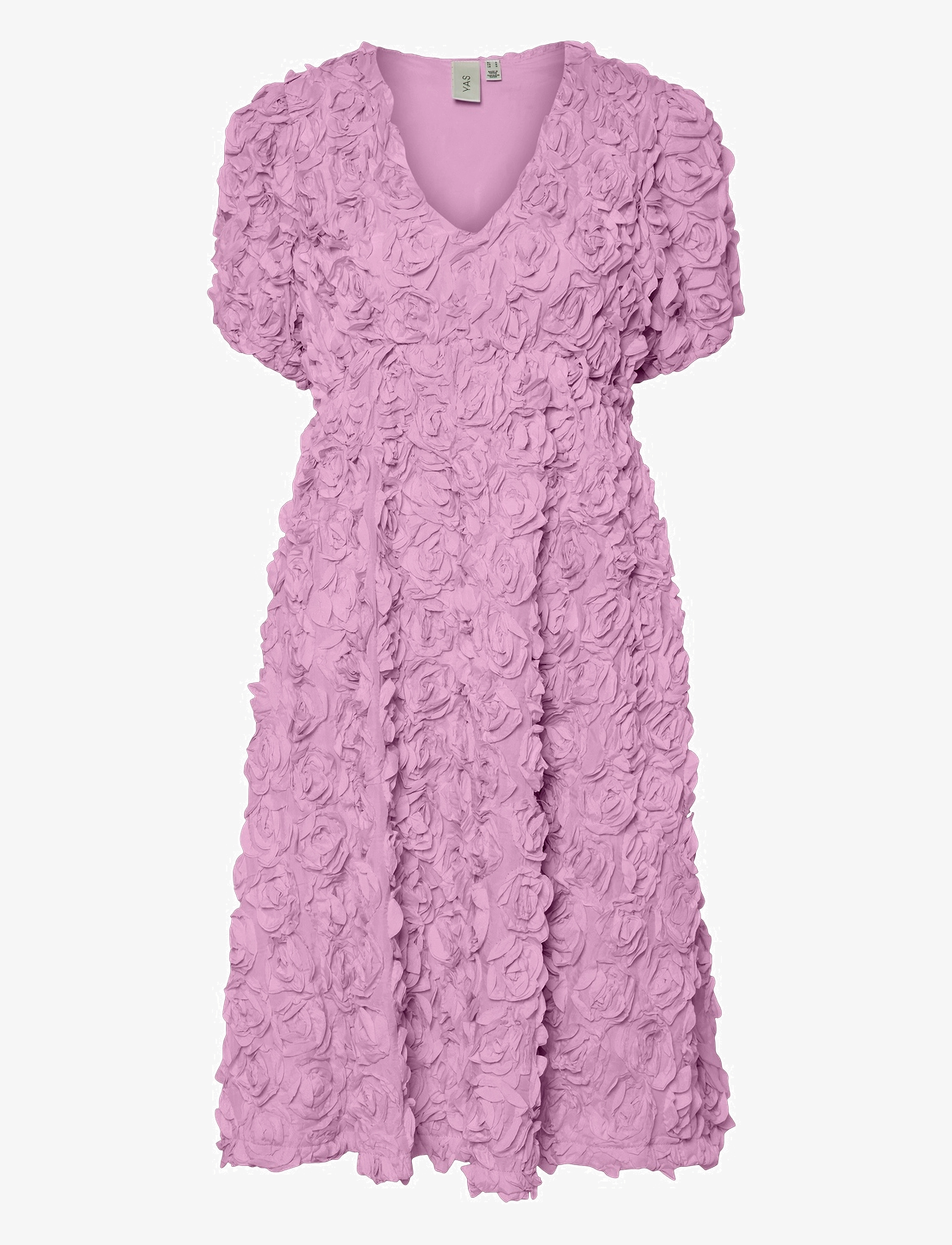YAS Yasrosiva 2/4 Midi Kleid S. - Show Pink - 40 - Damen