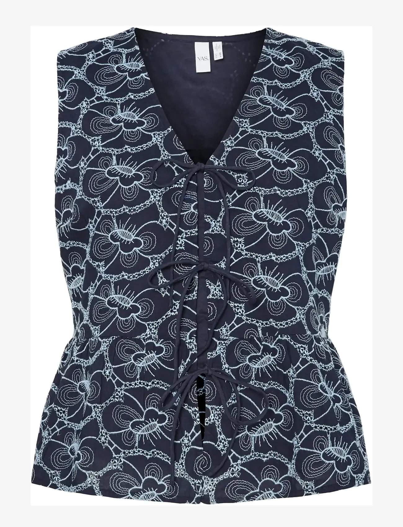 YAS - YASIREKA SL TIE TOP S. - varrukateta pluusid - blueberry - 1