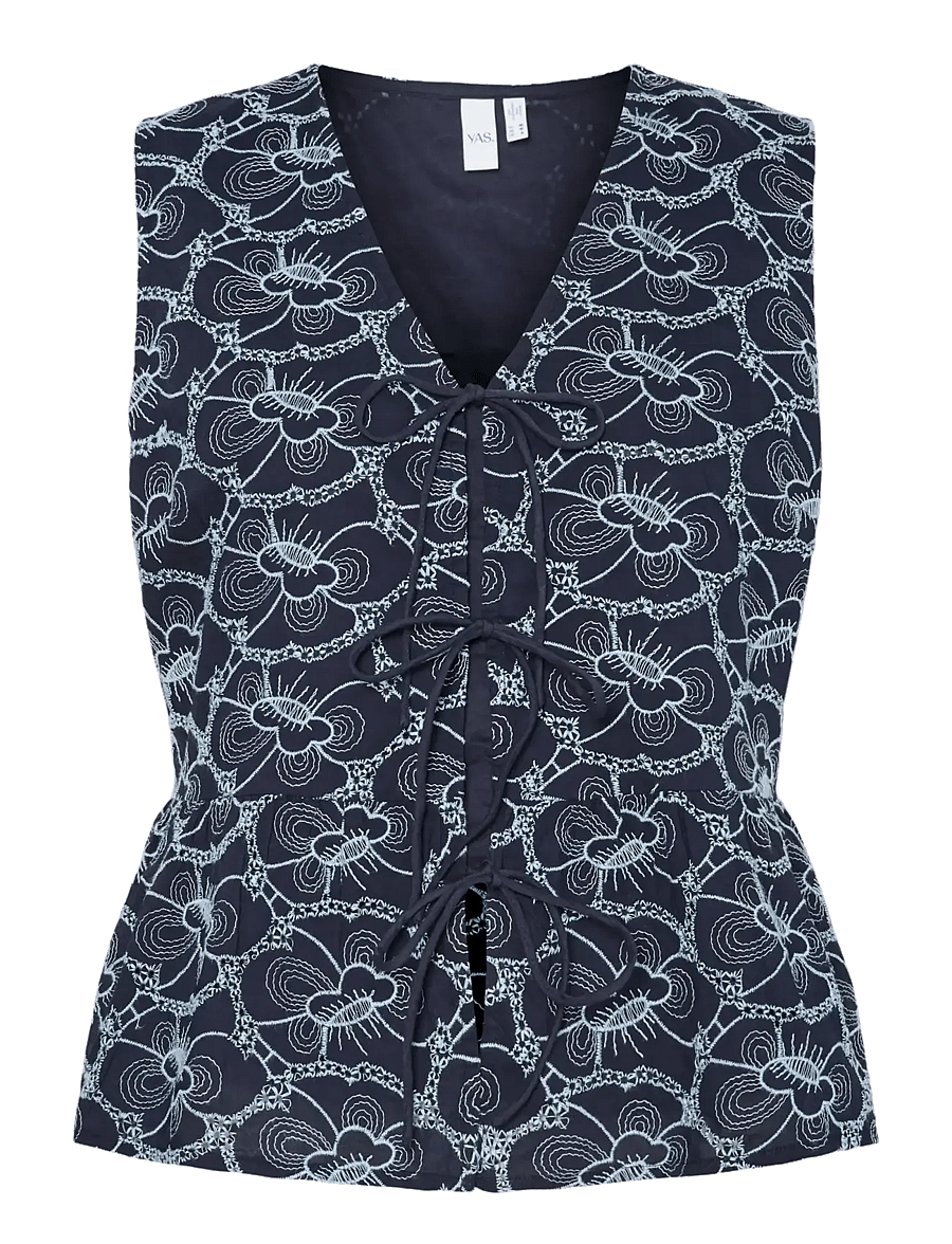 YAS - YASIREKA SL TIE TOP S. - Ärmellose blusen - blueberry - 1
