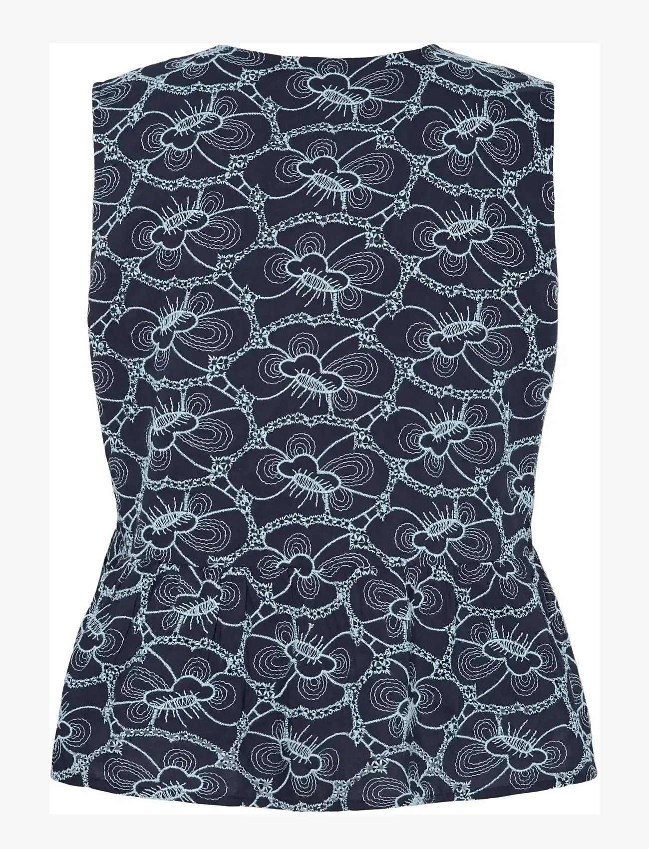 YAS - YASIREKA SL TIE TOP S. - varrukateta pluusid - blueberry - 2