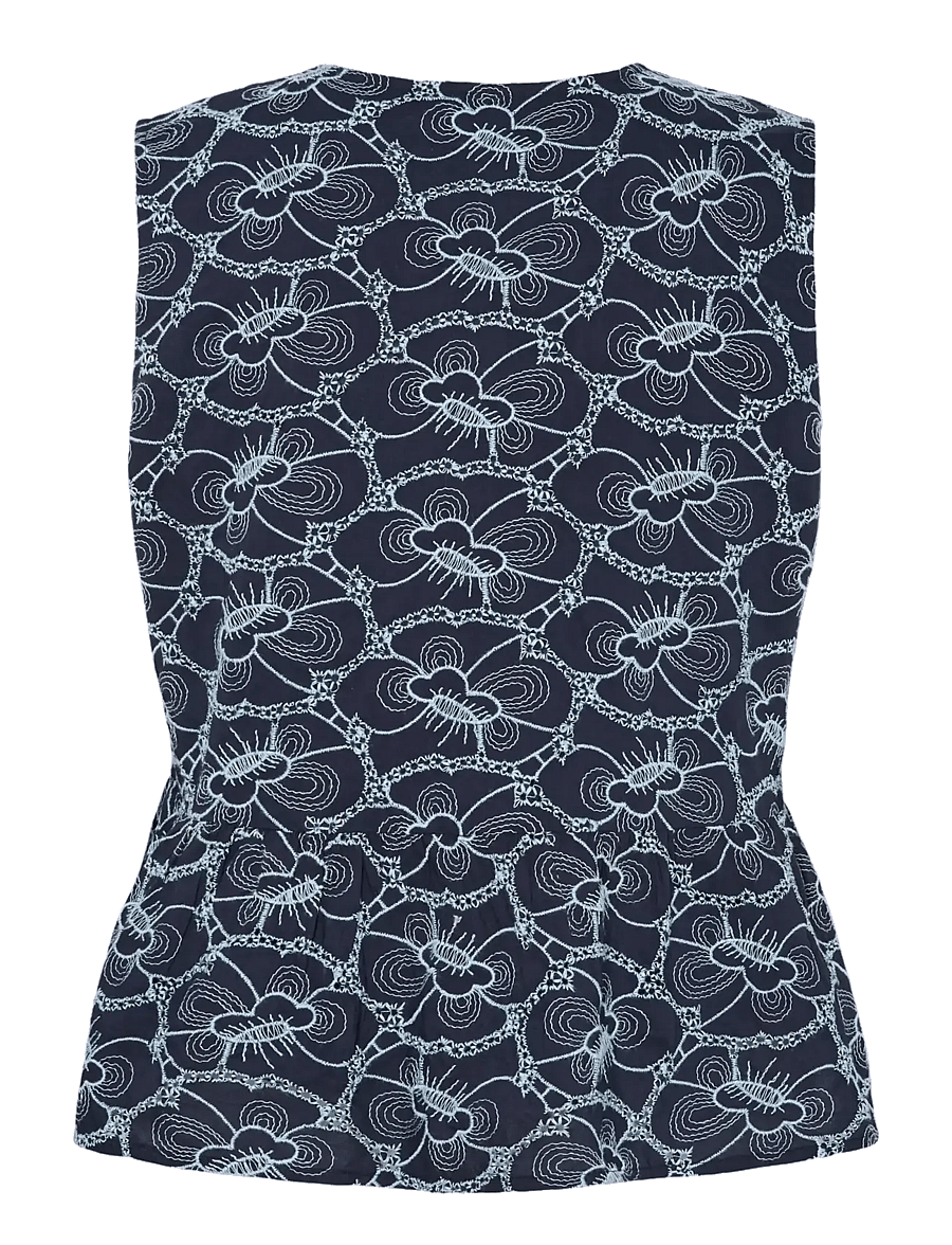 YAS - YASIREKA SL TIE TOP S. - Ärmellose blusen - blueberry - 2
