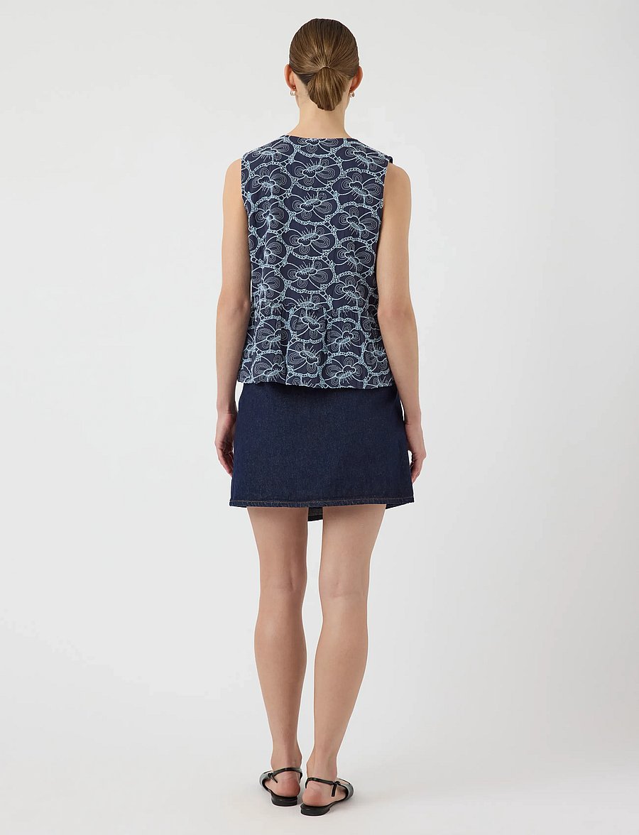 YAS - YASIREKA SL TIE TOP S. - Ärmellose blusen - blueberry - 3