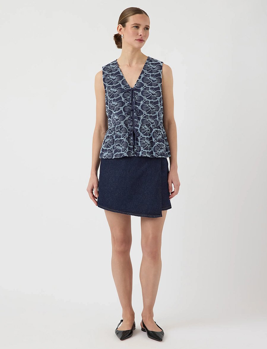 YAS - YASIREKA SL TIE TOP S. - Ärmellose blusen - blueberry - 4