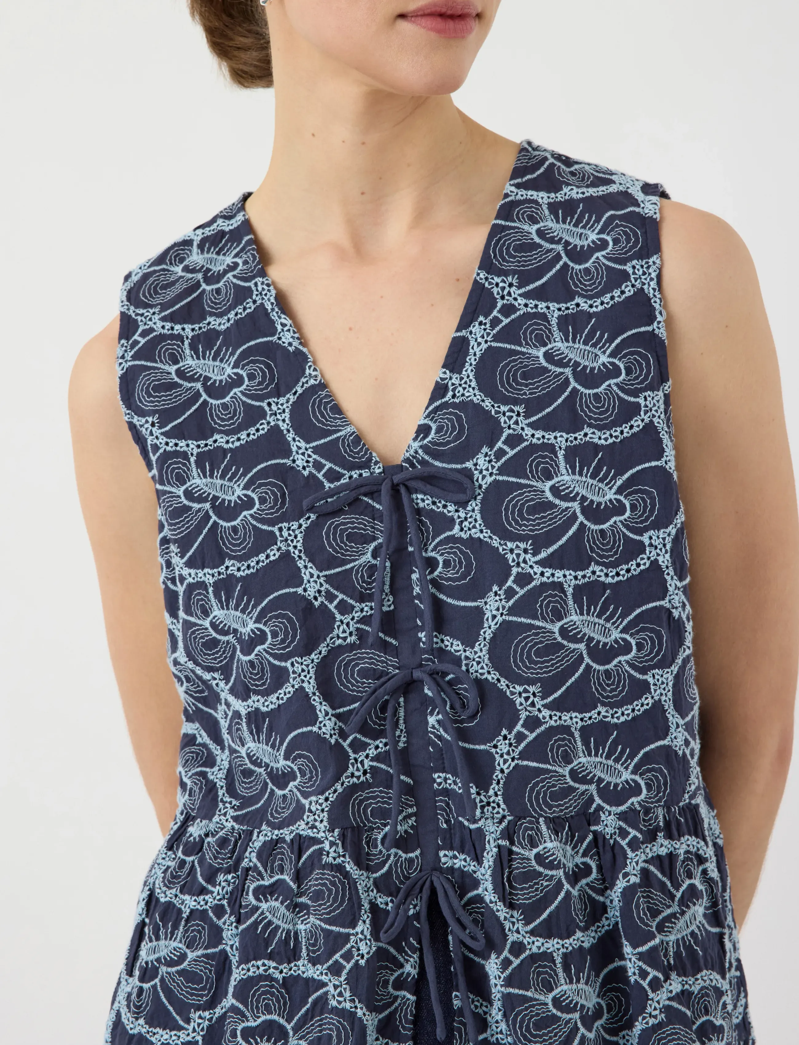 YAS - YASIREKA SL TIE TOP S. - blouses sans manches - blueberry - 5