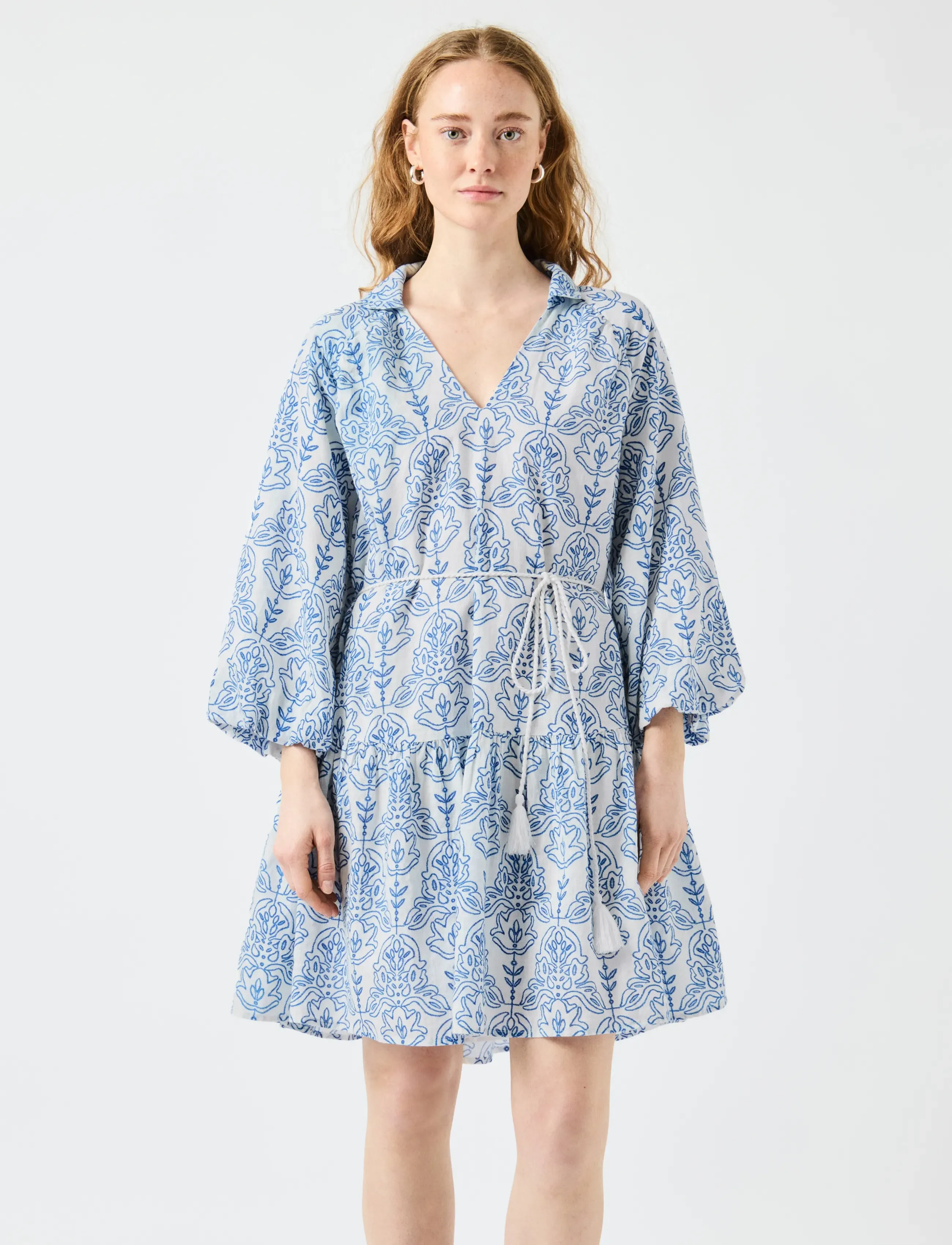 YAS - YASCINNI 3/4 DRESS S. - summer dresses - star white - 0