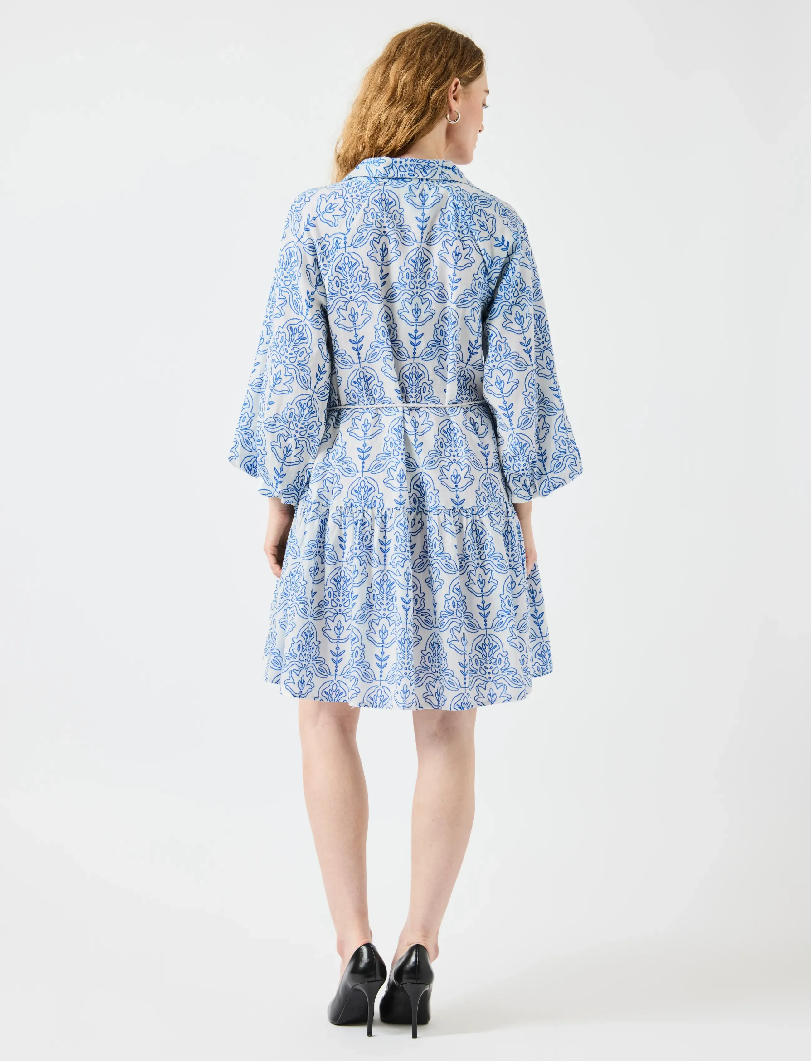 YAS - YASCINNI 3/4 DRESS S. - summer dresses - star white - 3