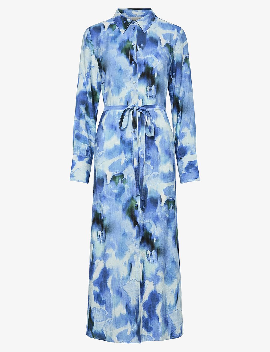 YAS - YASMILLO LS LONG SHIRT DRESS S. - star white - 0